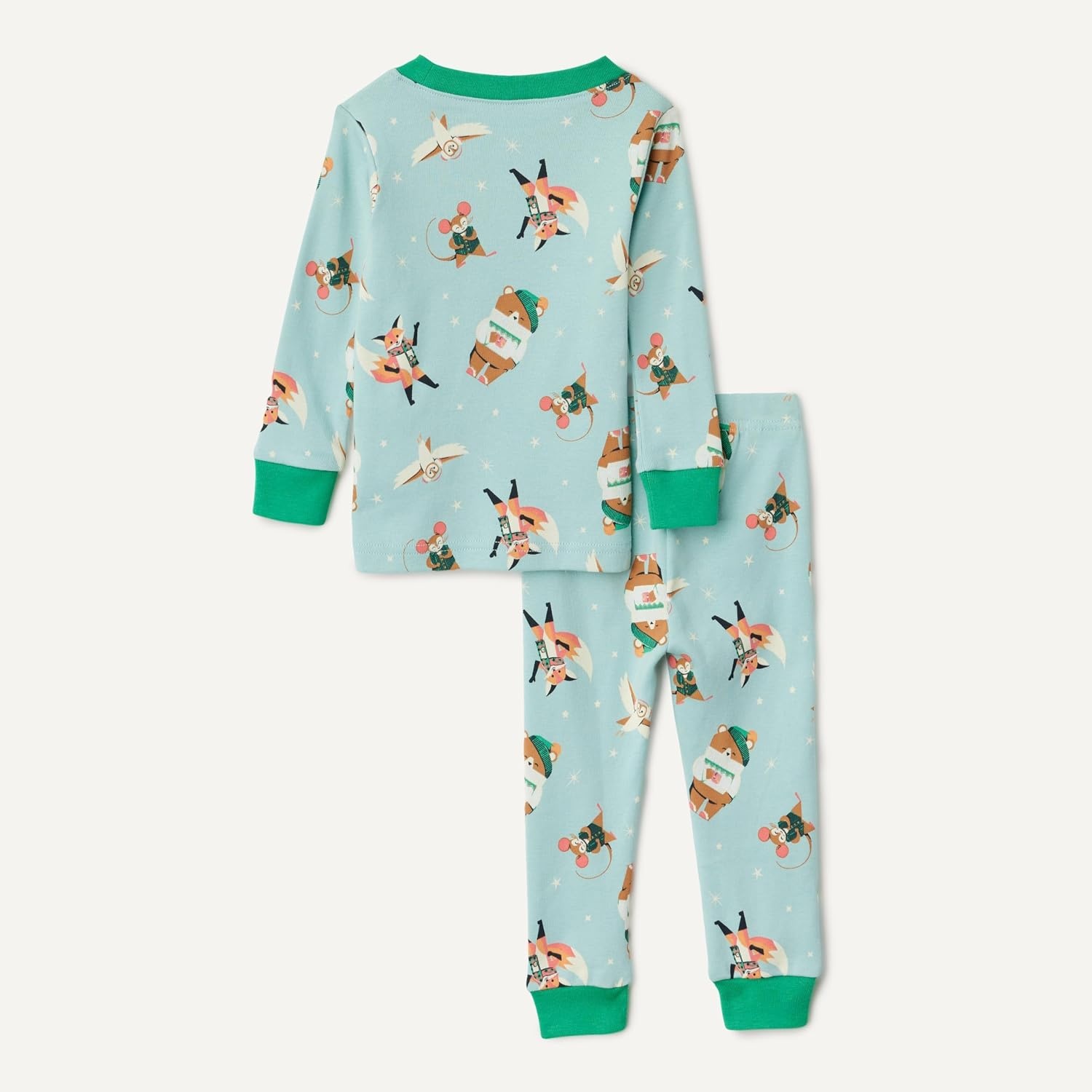 image:imageAmazon Essentials Babies Toddlers and Boys SnugFit Cotton Rib Pajama Sleepwear Sets MultipacksForest Friends