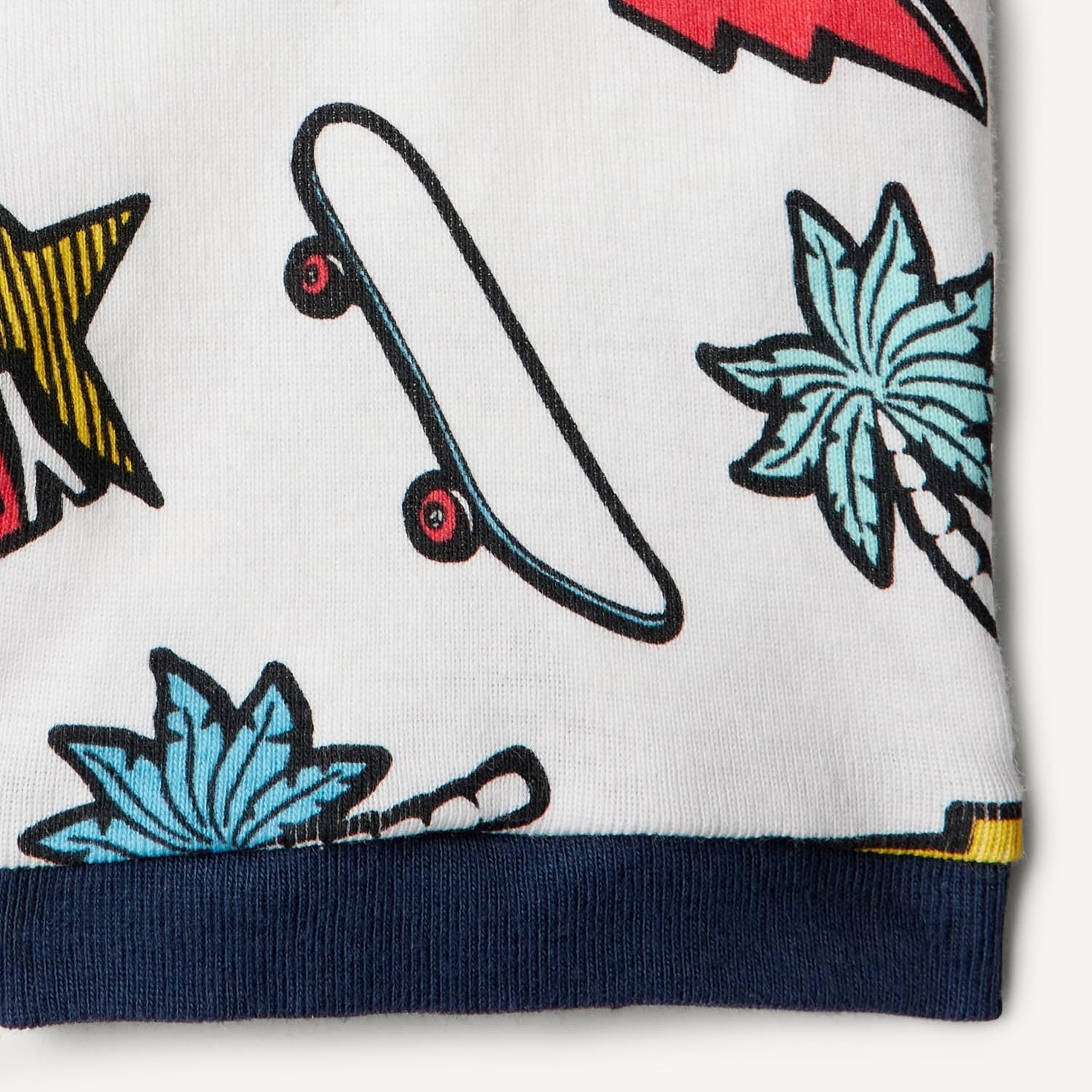image:imageAmazon Essentials Babies Toddlers and Boys SnugFit Cotton Rib Pajama Sleepwear Sets MultipacksPale Aqua BlueRedWhiteStripeYeah