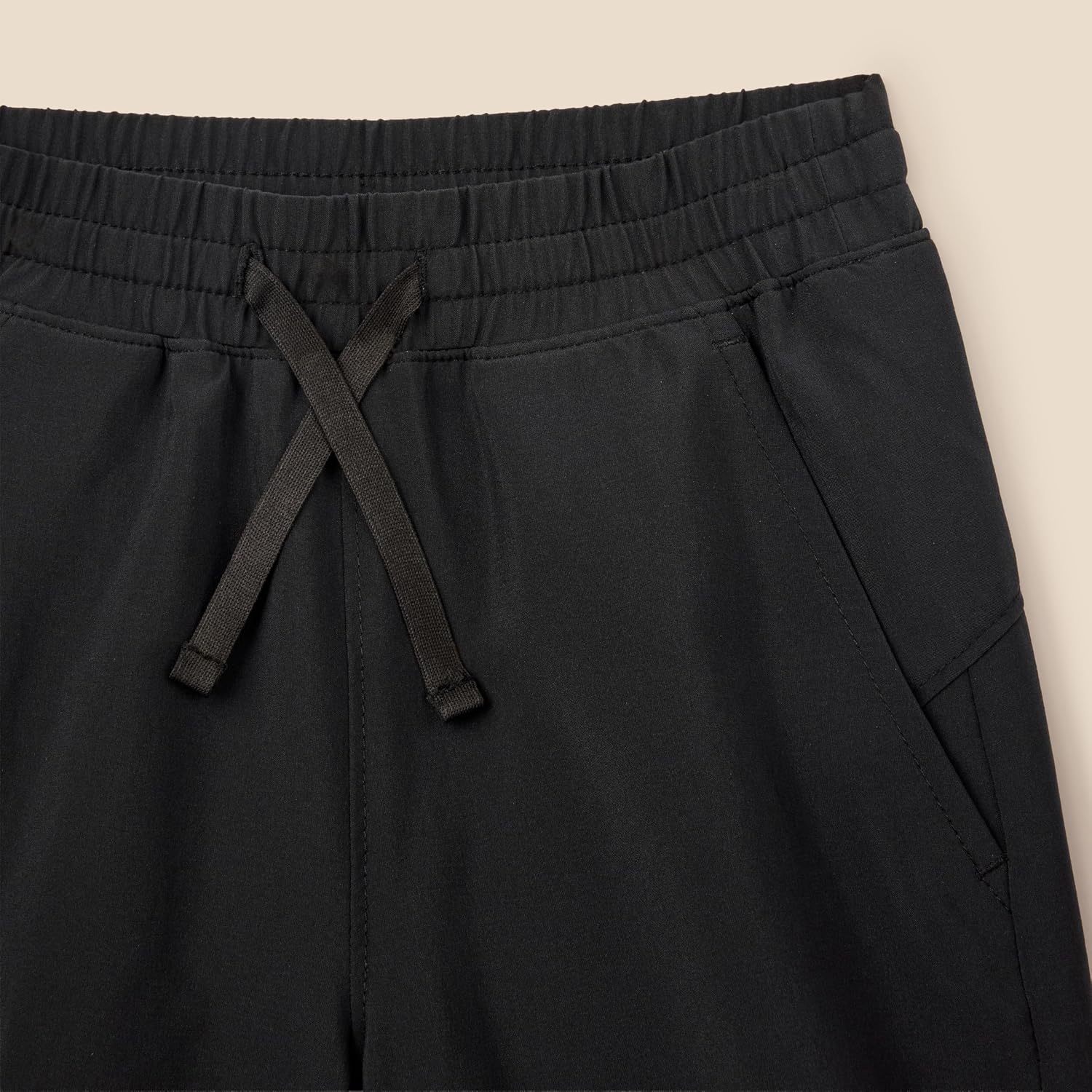 image:imageAmazon Essentials Boys Active Performance Stretch Woven Athletic Training Shorts with LinerBlack