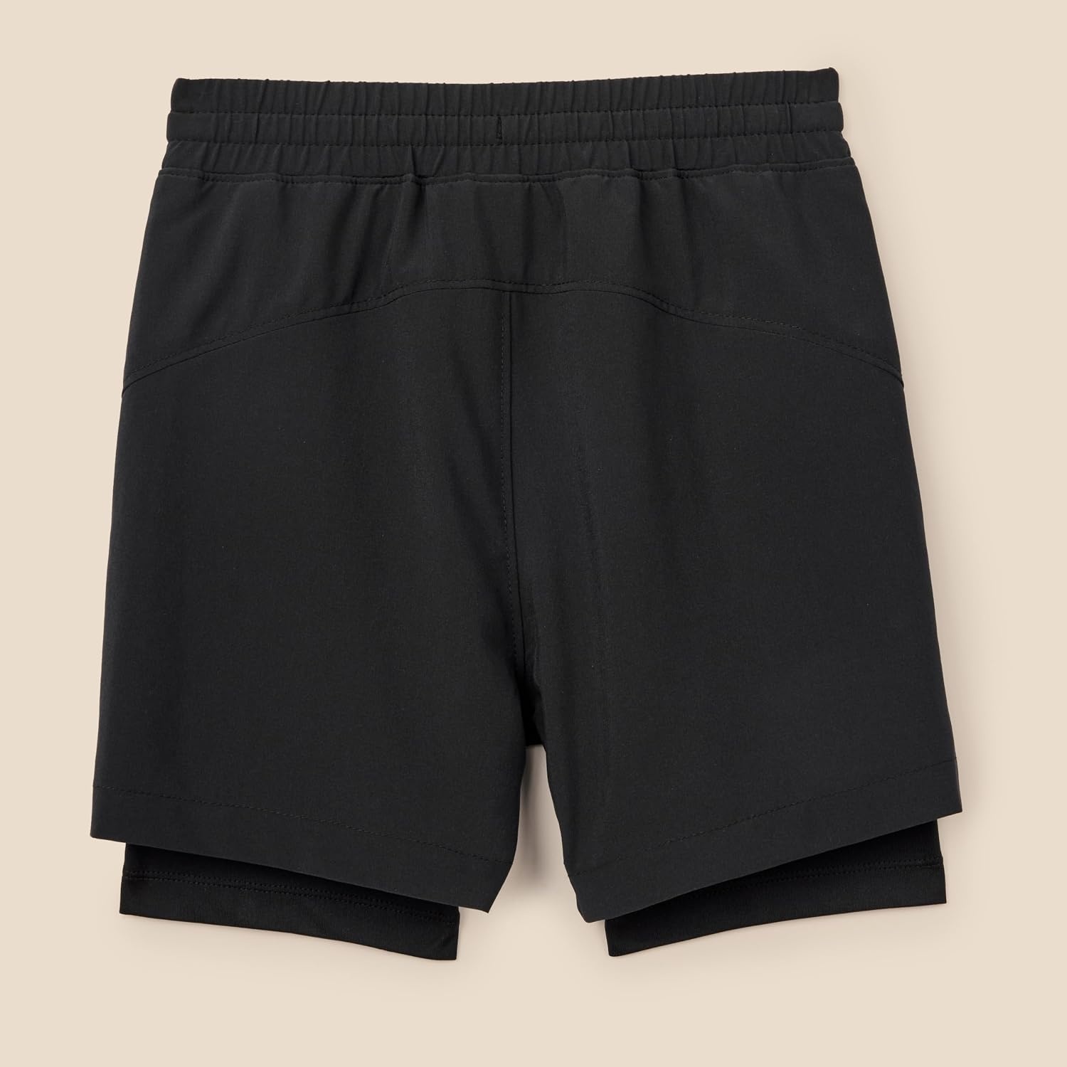 image:imageAmazon Essentials Boys Active Performance Stretch Woven Athletic Training Shorts with LinerBlack
