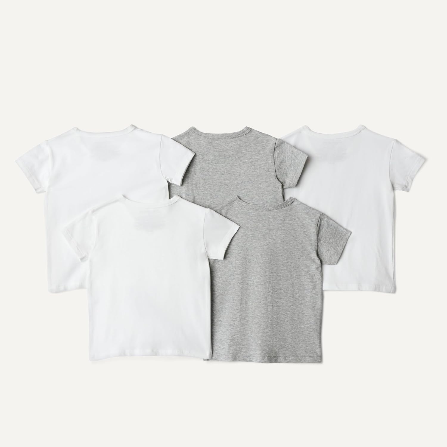 image:imageAmazon Essentials Boys Cotton Jersey Crew Neck UndershirtLight Grey Heather White