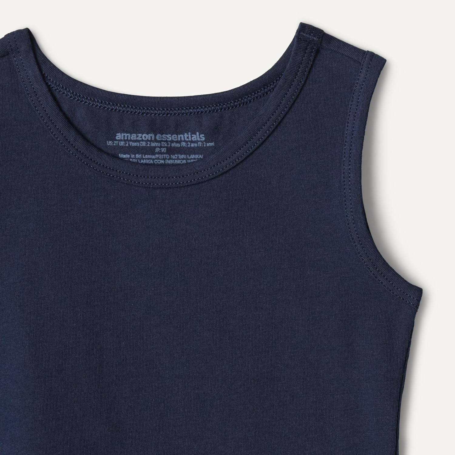 image:imageAmazon Essentials Boys Cotton Jersey Tank Top UndershirtLight Blue Navy Light Grey Heather