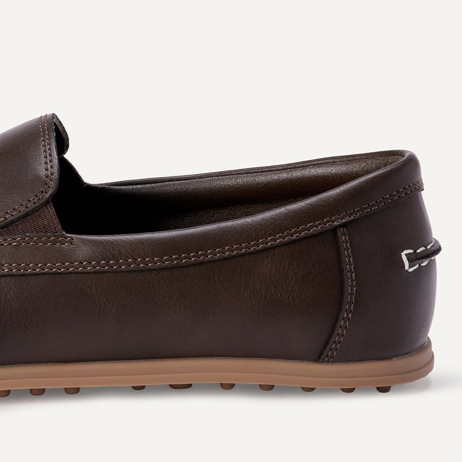 image:imageAmazon Essentials Boys Faux Leather Moc Toe Slipon LoafersDark Brown