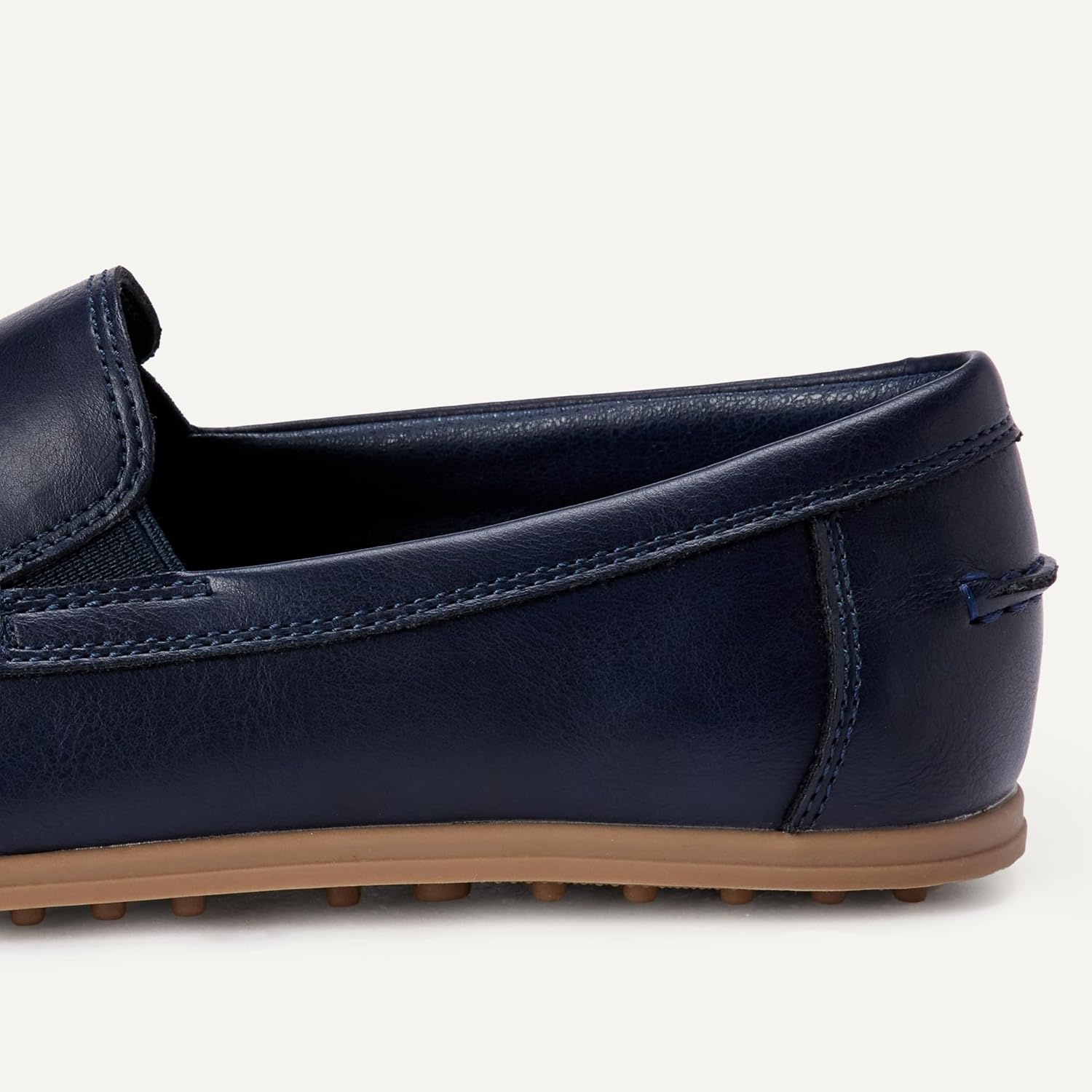 image:imageAmazon Essentials Boys Faux Leather Moc Toe Slipon LoafersNavy