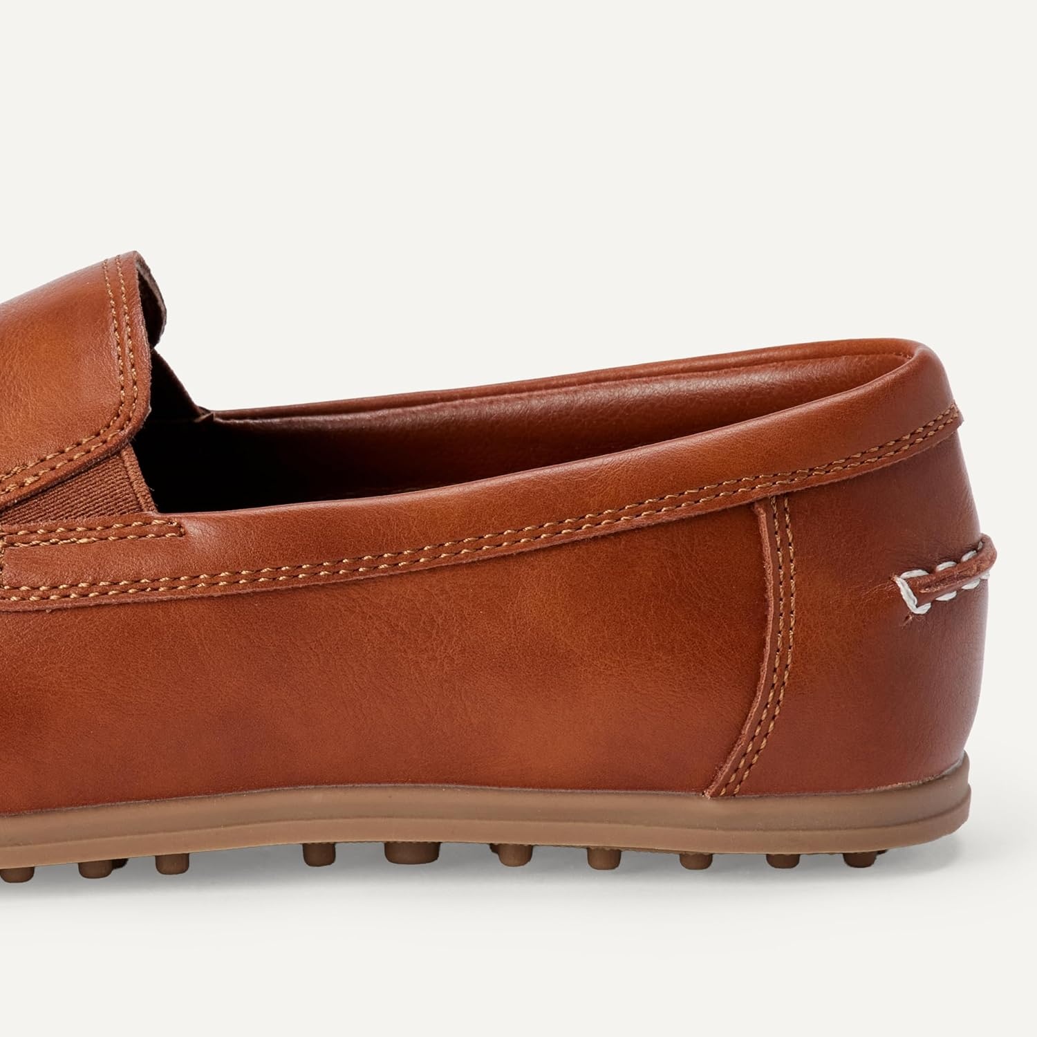 image:imageAmazon Essentials Boys Faux Leather Moc Toe Slipon LoafersTan
