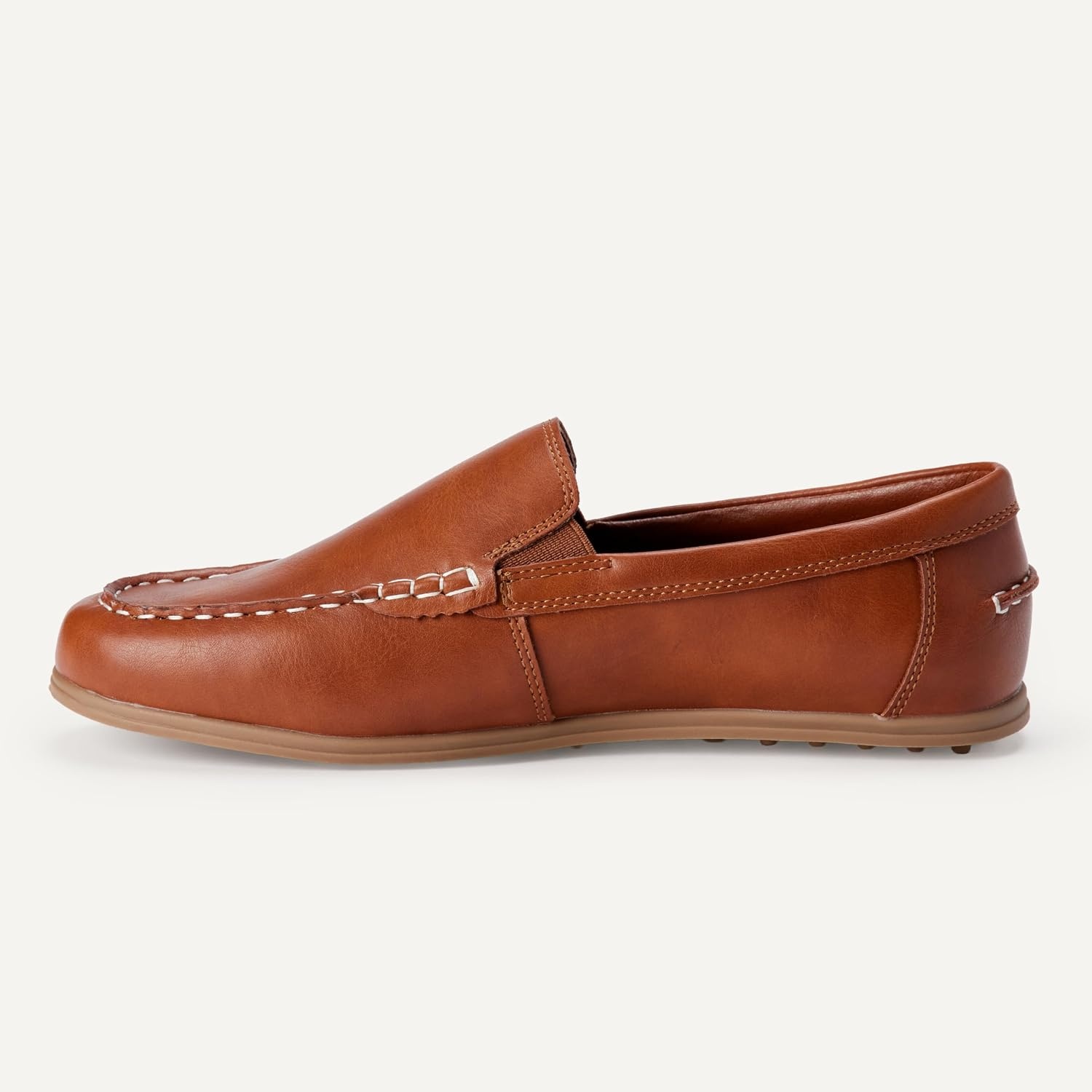 image:imageAmazon Essentials Boys Faux Leather Moc Toe Slipon LoafersTan