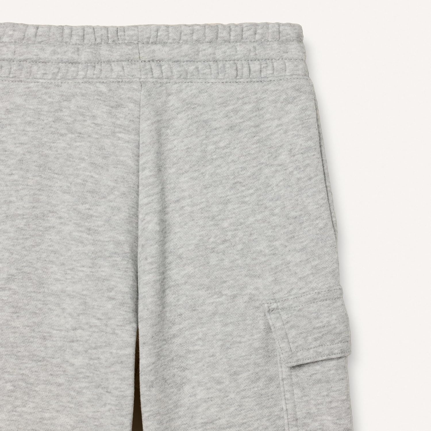 image:imageAmazon Essentials Boys French Terry Cargo Sweat Shorts LoungeLight Grey Heather