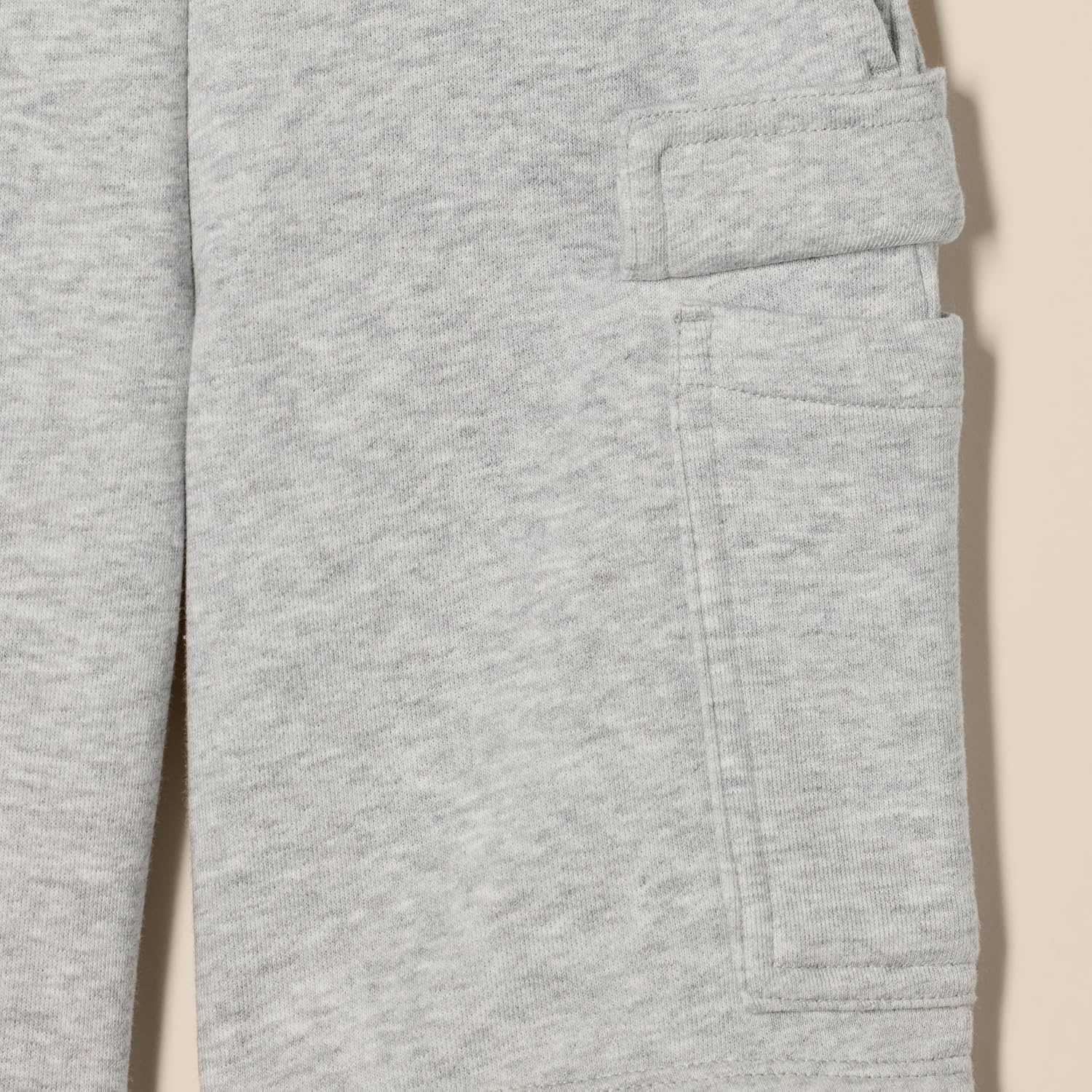 image:imageAmazon Essentials Boys French Terry Cargo Sweat Shorts LoungeLight Grey Heather