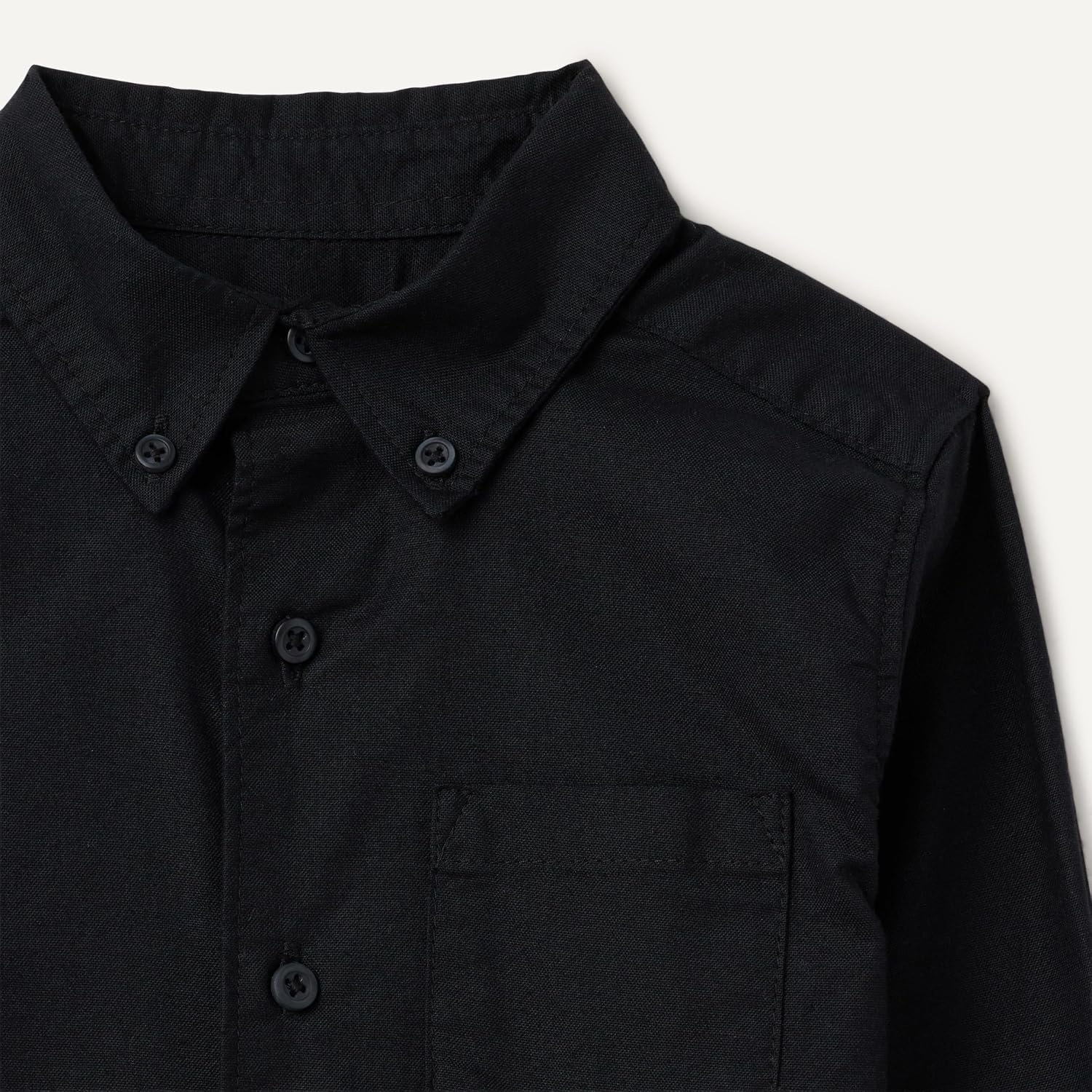 image:imageAmazon Essentials Boys Long Sleeve Oxford Button Down ShirtBlack