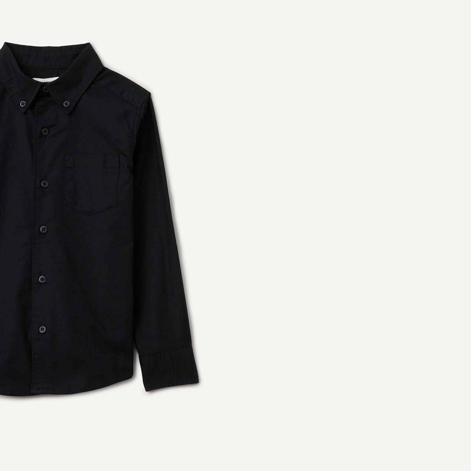image:imageAmazon Essentials Boys Long Sleeve Oxford Button Down ShirtBlack
