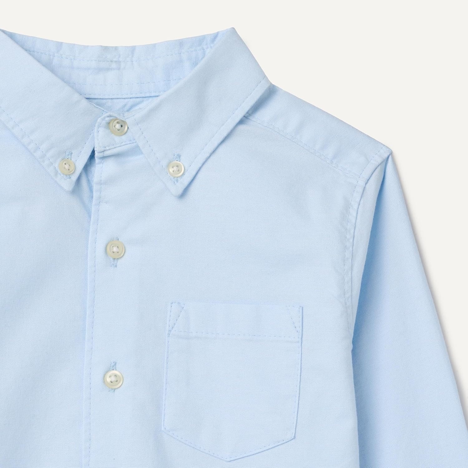 image:imageAmazon Essentials Boys Long Sleeve Oxford Button Down ShirtLight Blue