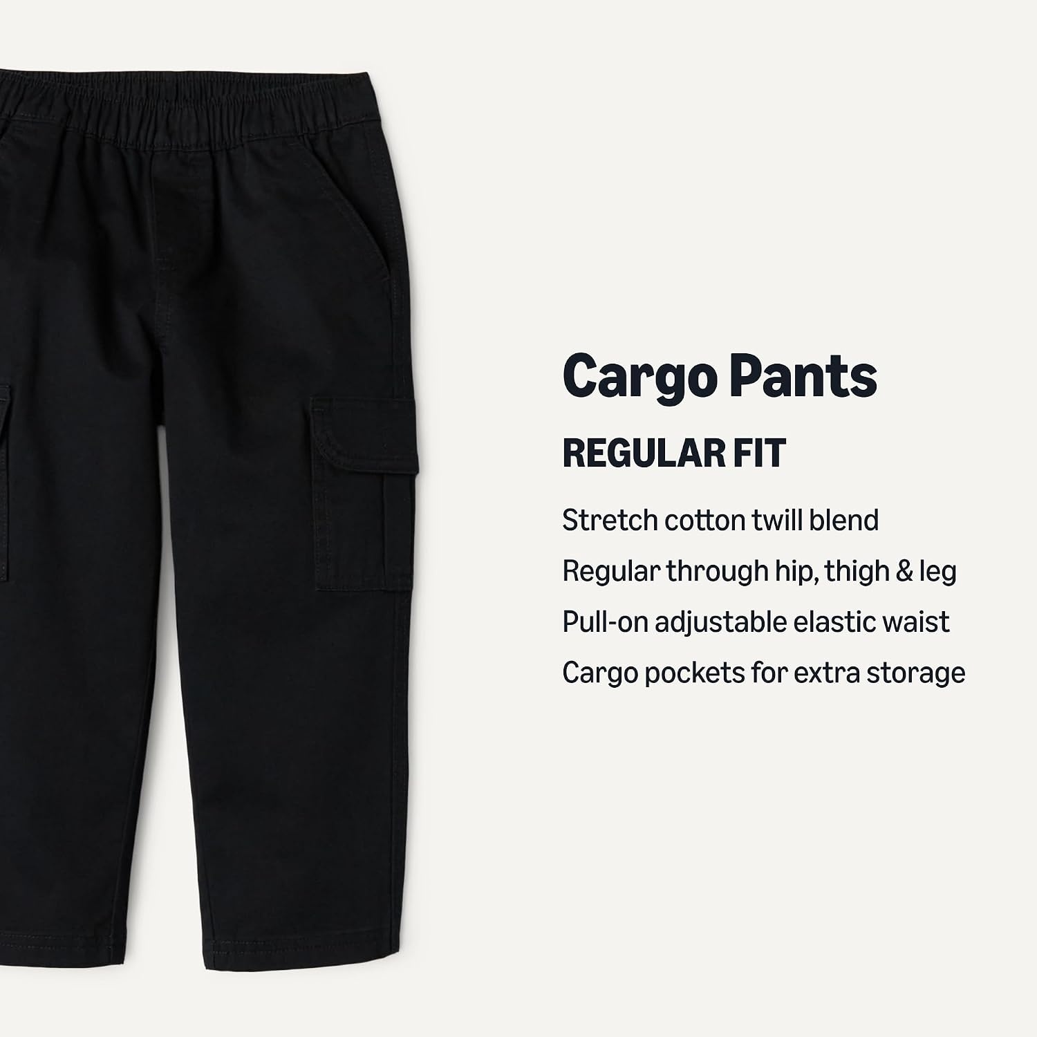 image:imageAmazon Essentials Boys Pull on Cargo PantsBlack