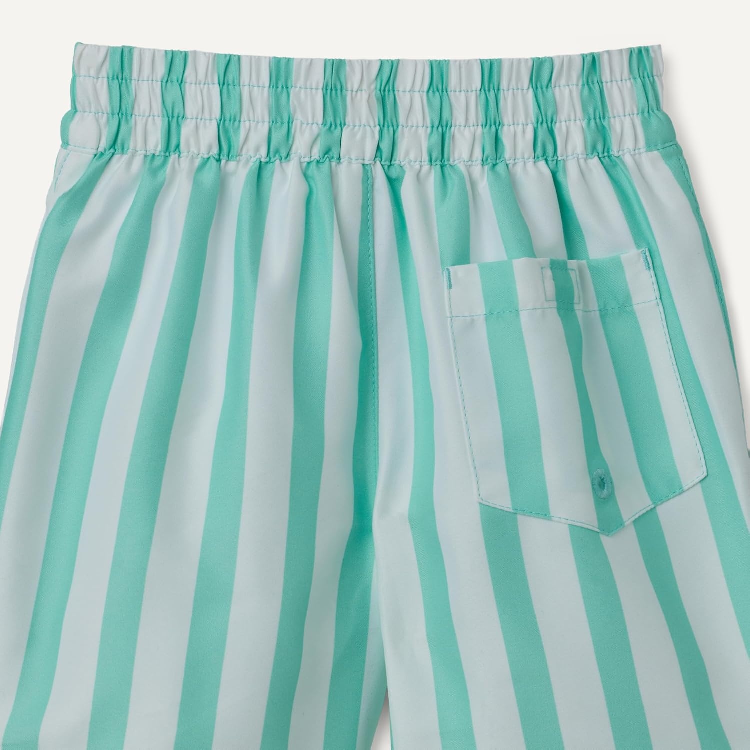 image:imageAmazon Essentials Boys Quick Dry Swimming Board Shorts Swim TrunksBright Mint Green Stripe