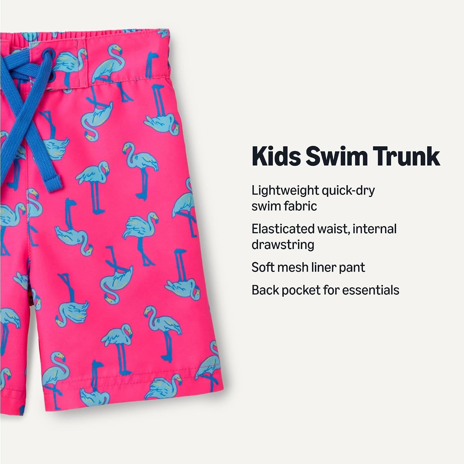 image:imageAmazon Essentials Boys Quick Dry Swimming Board Shorts Swim TrunksBright Pink Flamingo