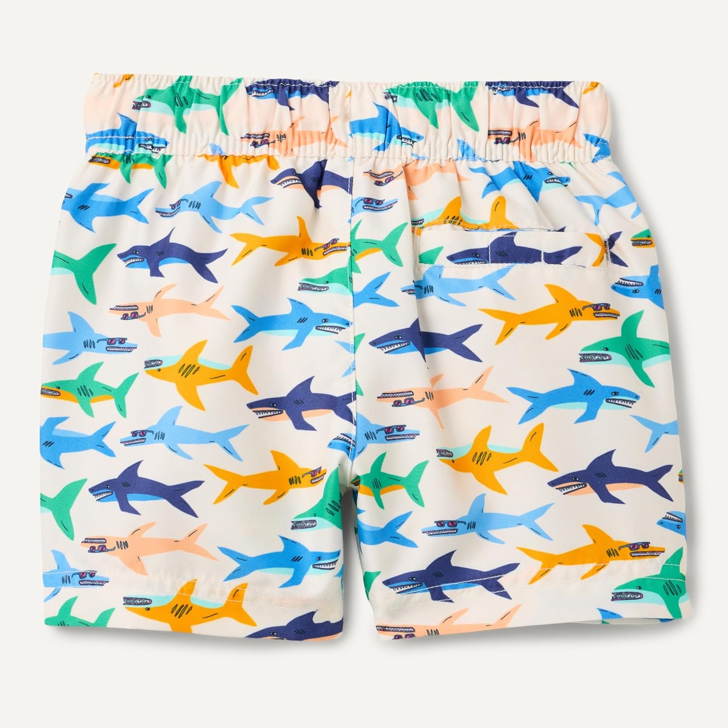 image:imageAmazon Essentials Boys Quick Dry Swimming Board Shorts Swim TrunksIvory Sharks