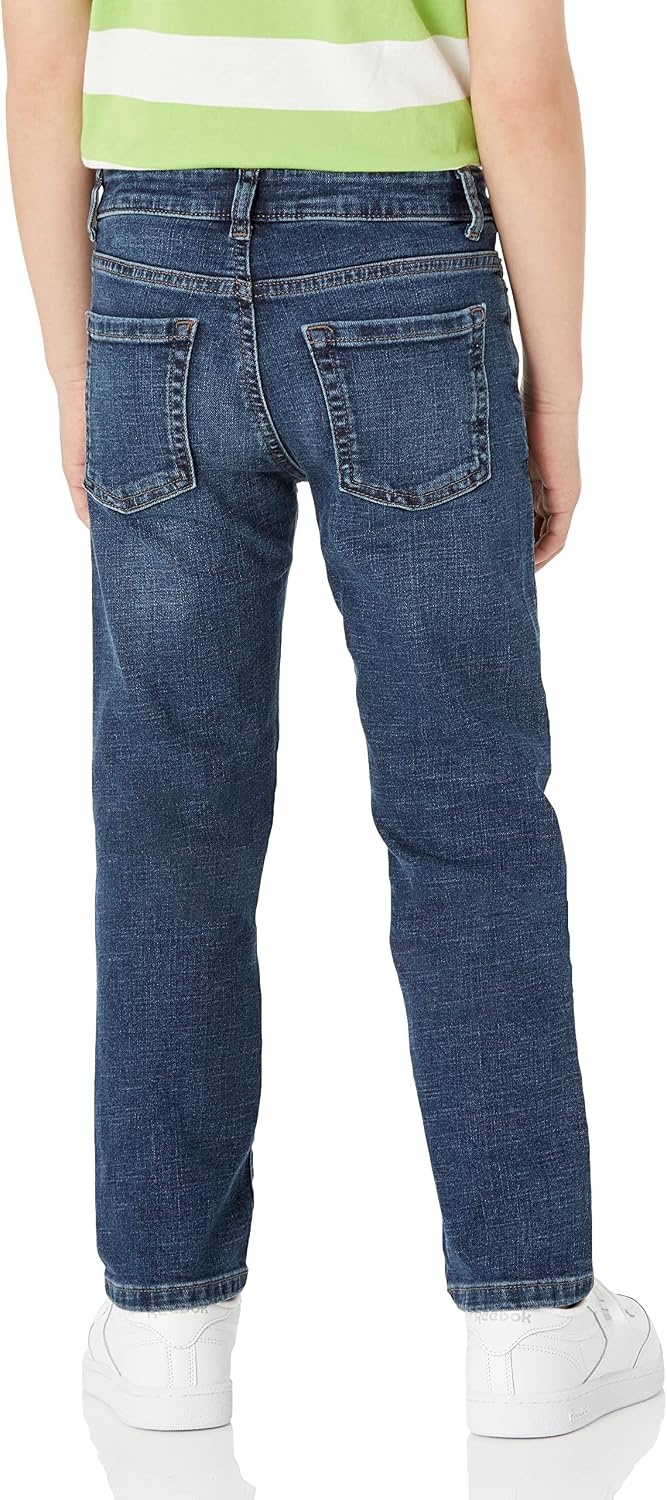 image:imageAmazon Essentials Boys Regular StraightFit JeansDark Wash
