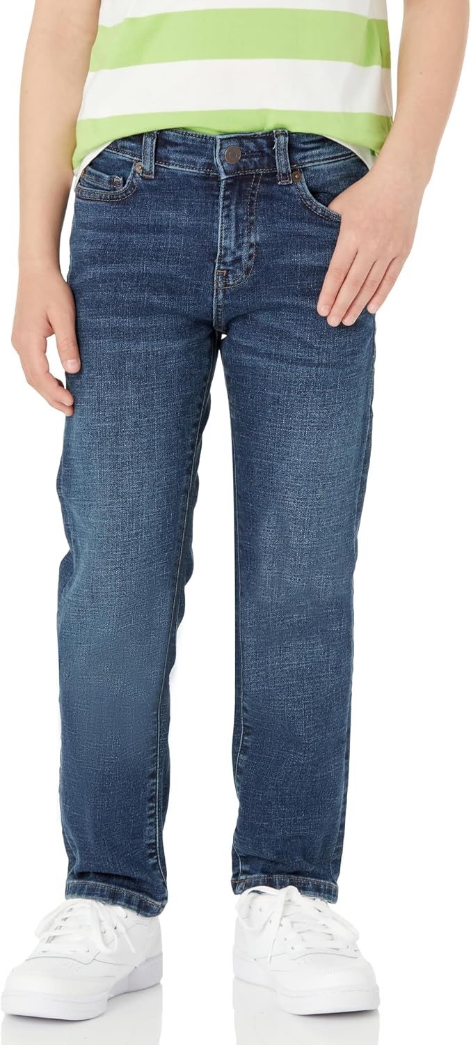image:imageAmazon Essentials Boys Regular StraightFit JeansDark Wash