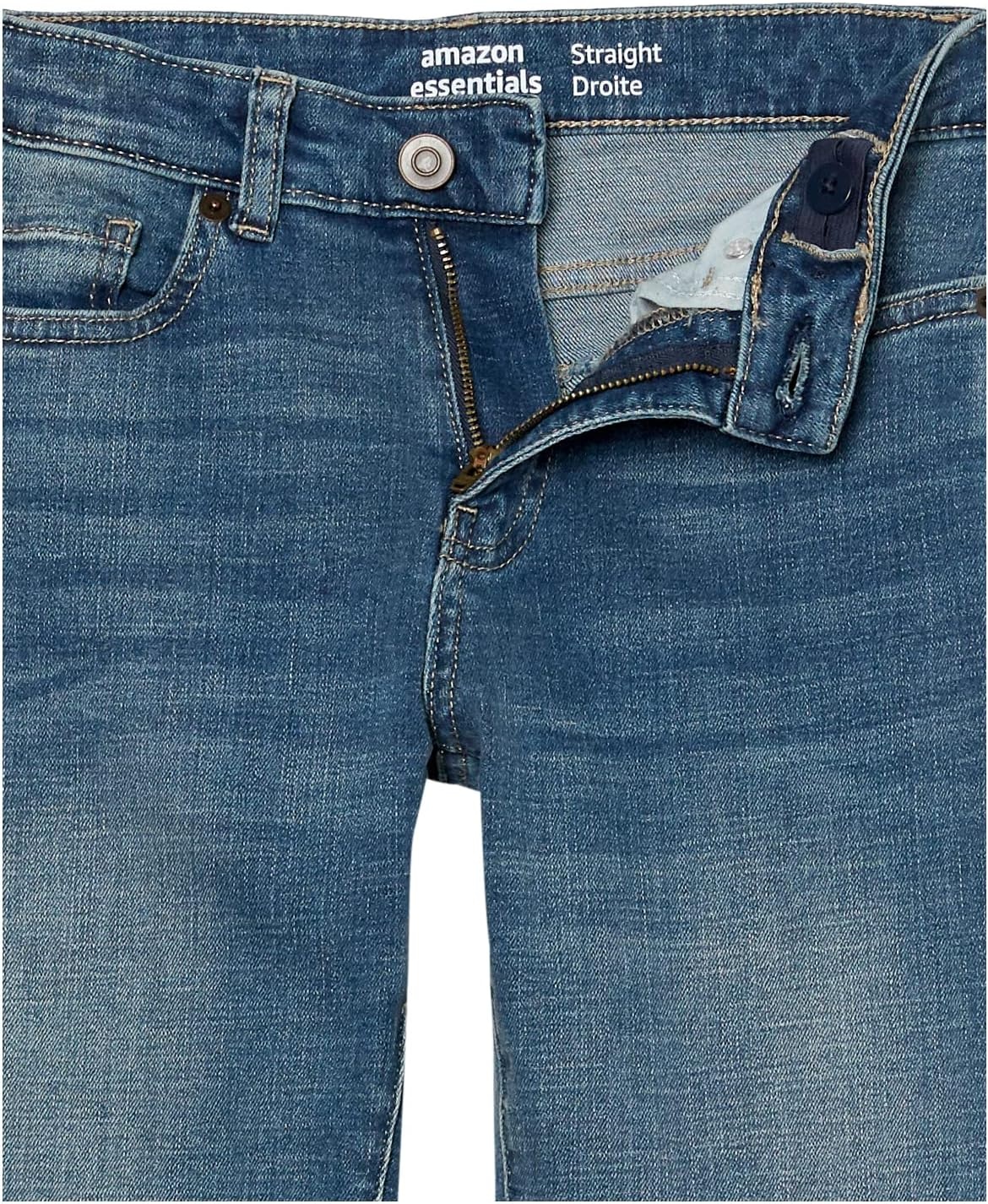 image:imageAmazon Essentials Boys Regular StraightFit JeansLight Wash