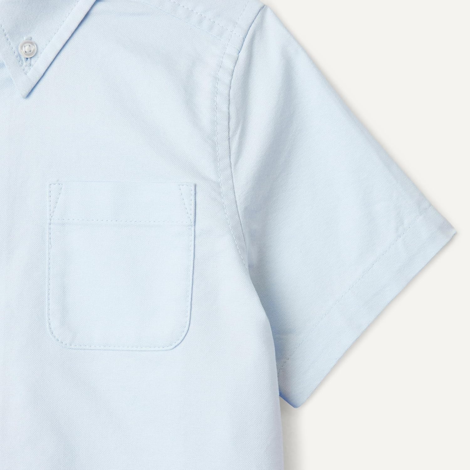 image:imageAmazon Essentials Boys Short Sleeve Oxford ShirtLight Blue