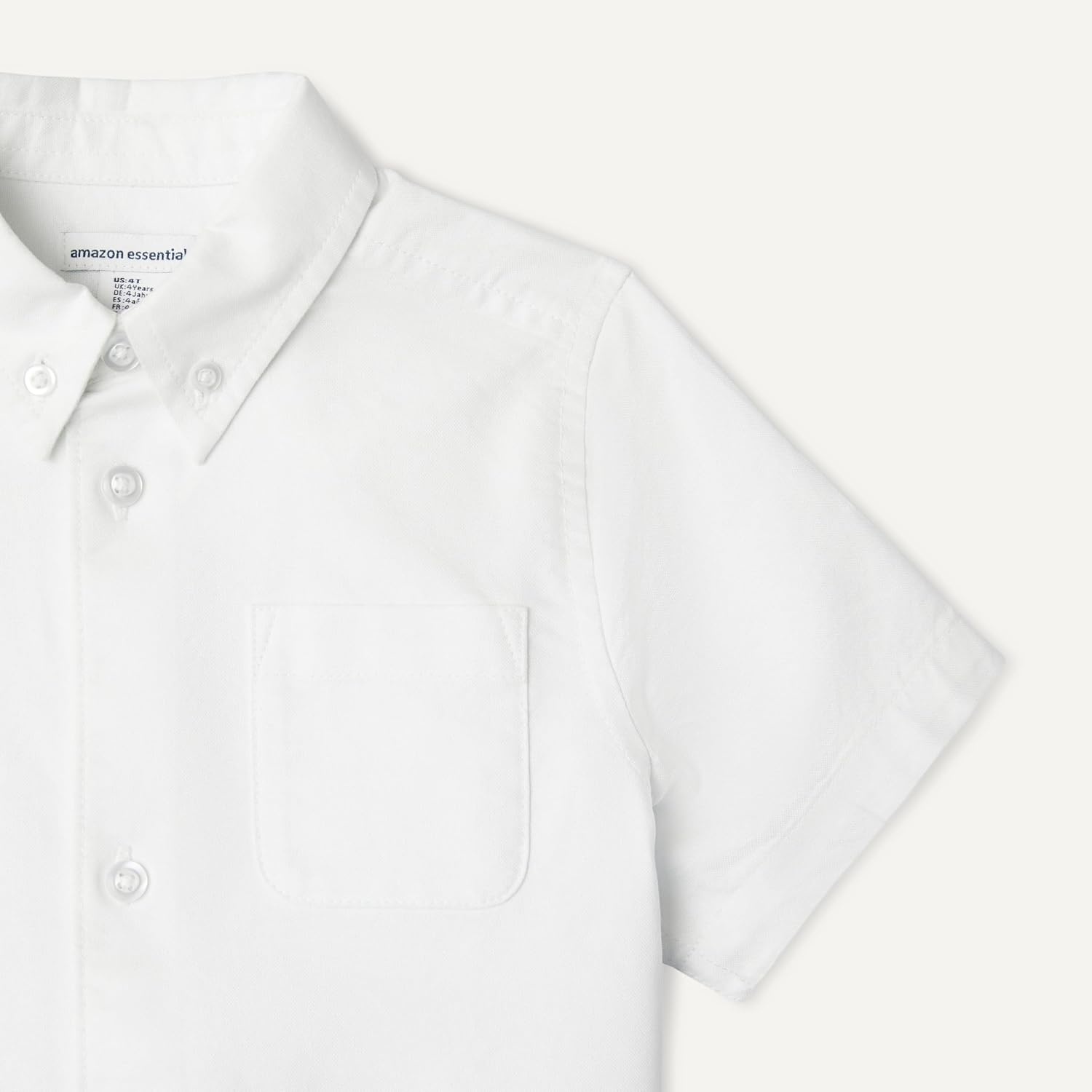 image:imageAmazon Essentials Boys Short Sleeve Oxford ShirtWhite