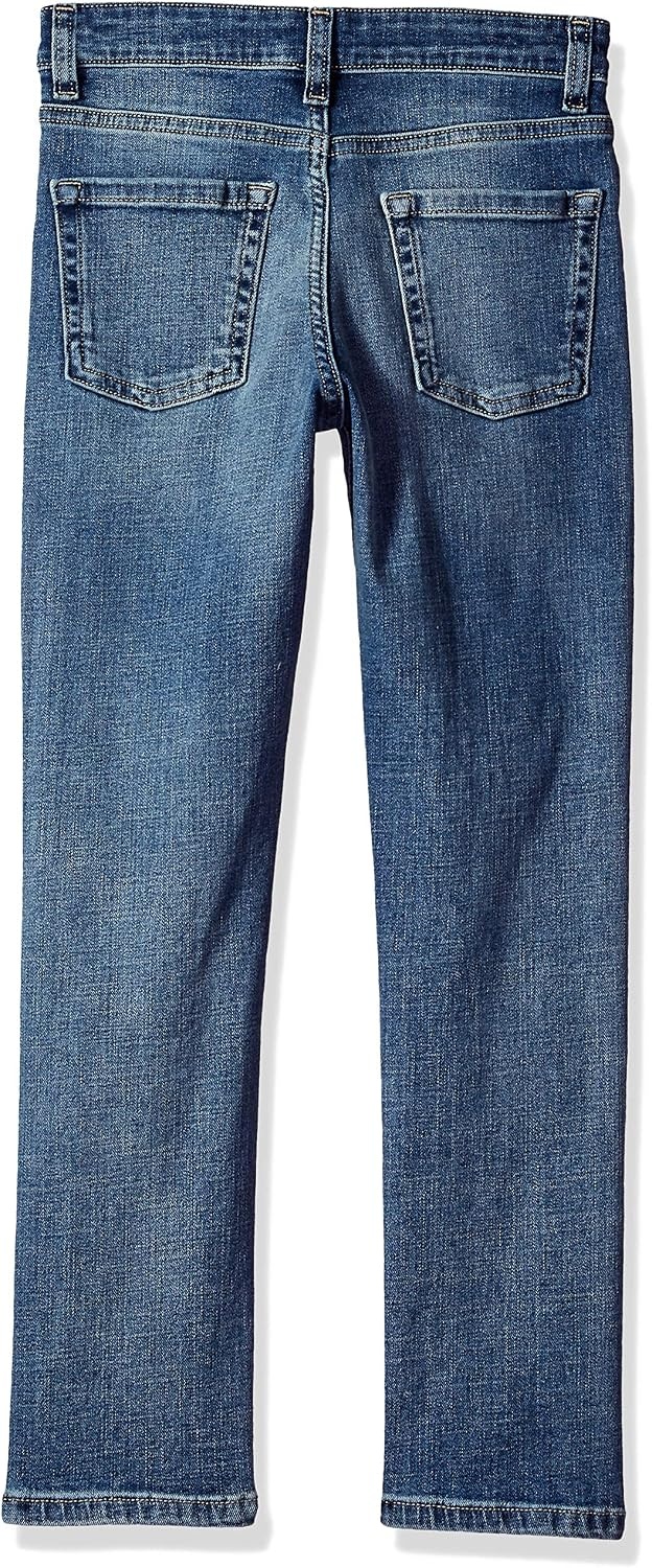 image:imageAmazon Essentials Boys Slim Fit Stretch Denim Straight Leg JeansLight Wash