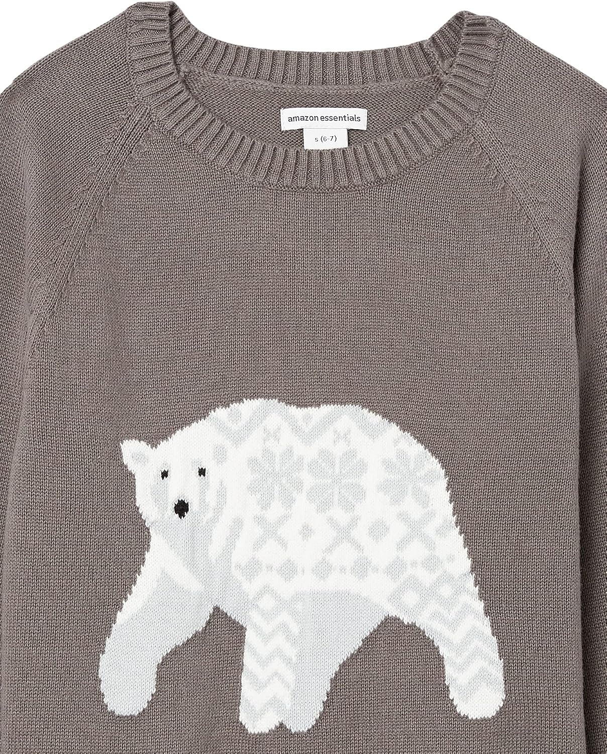 image:imageAmazon Essentials Boys and Toddlers Cotton Knit Pullover Crewneck SweaterPolar Bear