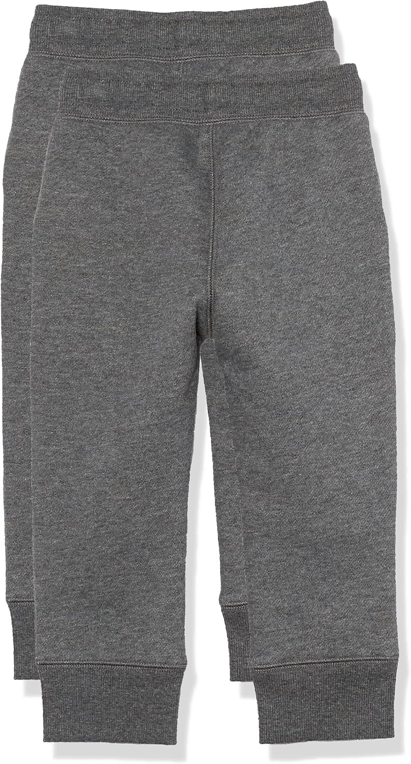 image:imageAmazon Essentials Boys and Toddlers Fleece Jogger Sweatpants with Elastic Waist and Drawstring MultipacksCharcoal Heather