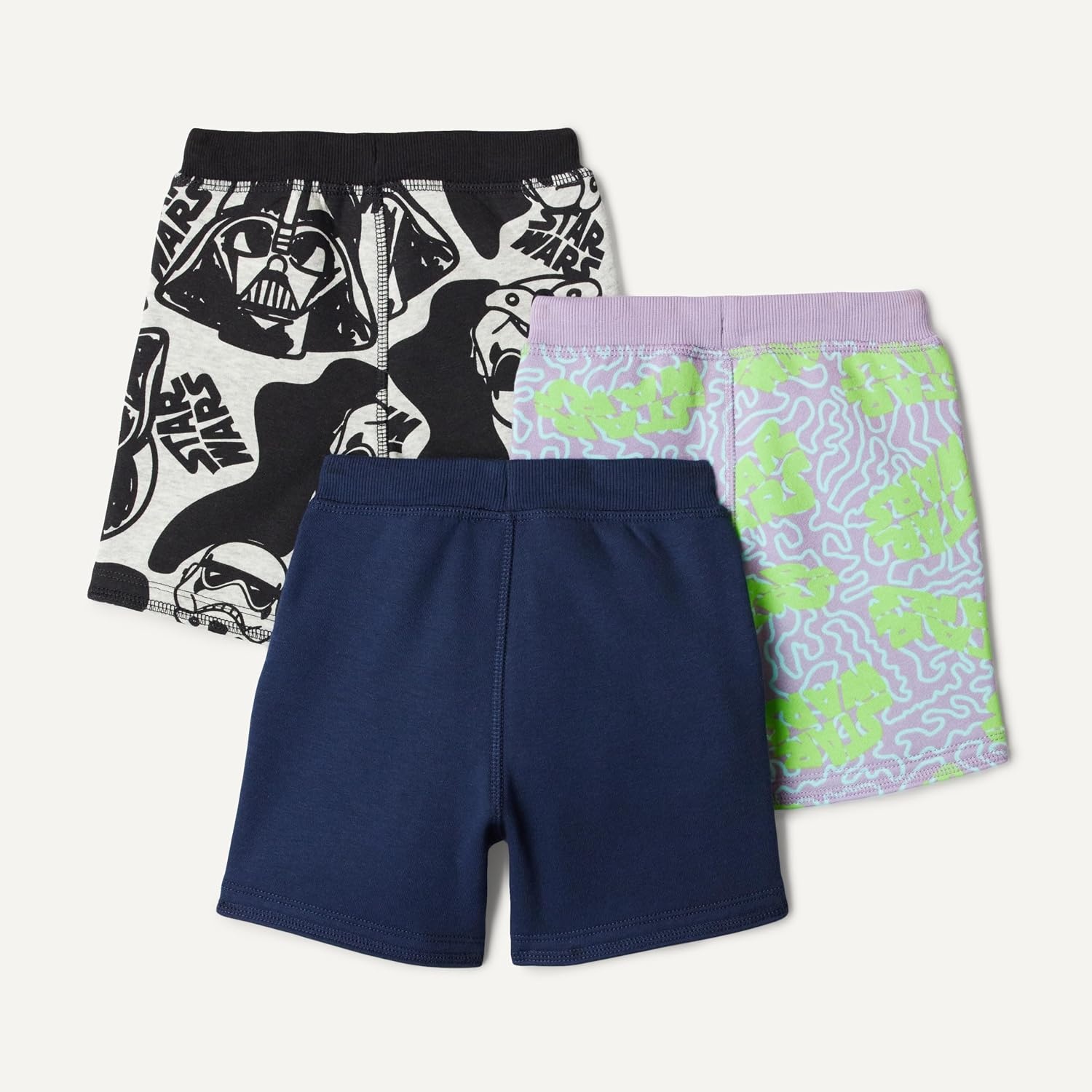 image:imageAmazon Essentials Boys and Toddlers French Terry Knit Shorts Pack of 3Star Wars