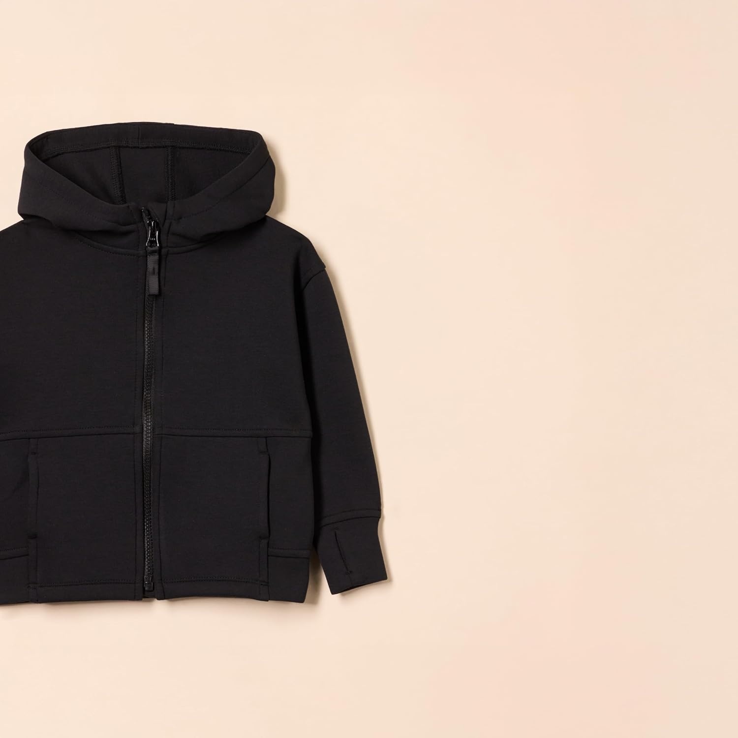 image:imageAmazon Essentials Boys and Toddlers FullZip Hoodie Relaxedfit Active SweatshirtBlack