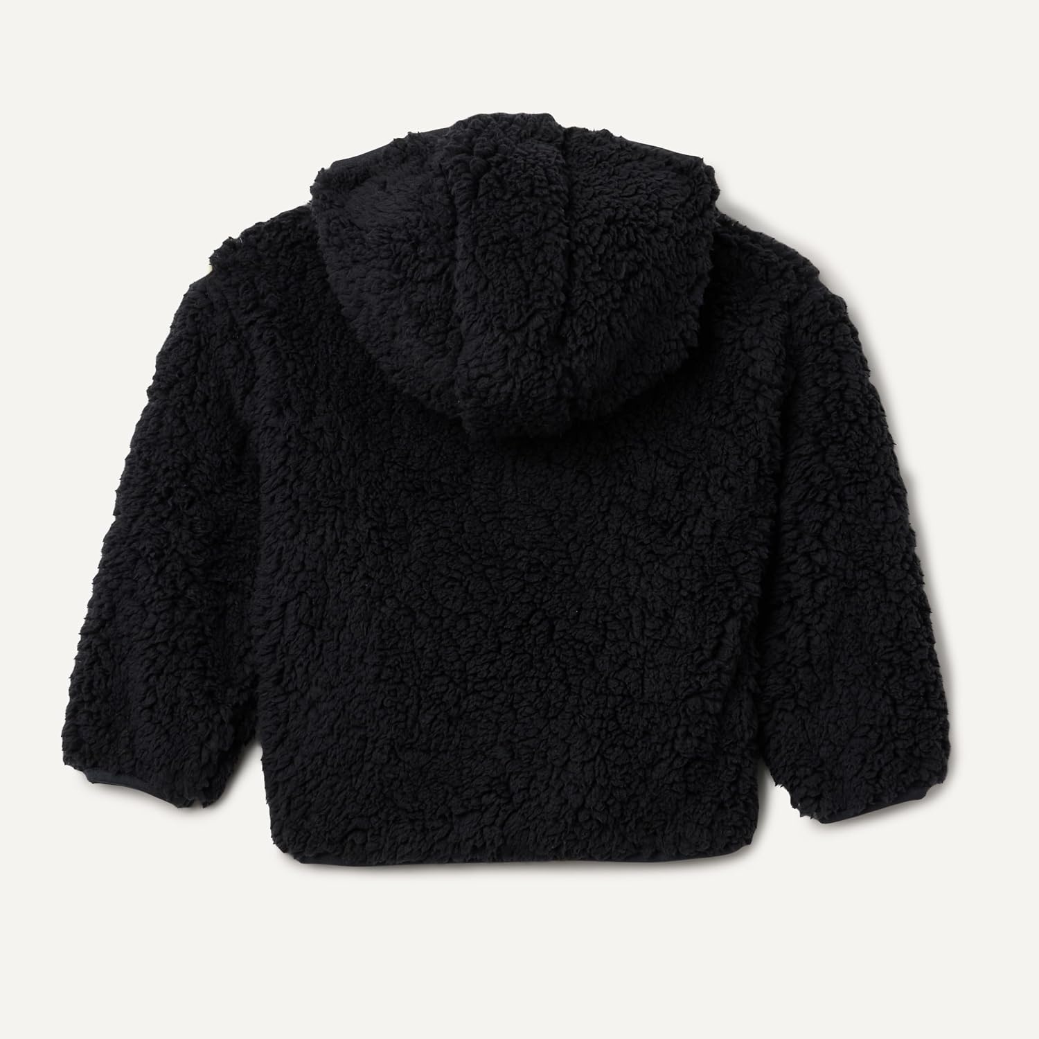 image:imageAmazon Essentials Boys and Toddlers Half Zip Sherpa Hoodie Sweatshirt with Kangaroo PocketBlack