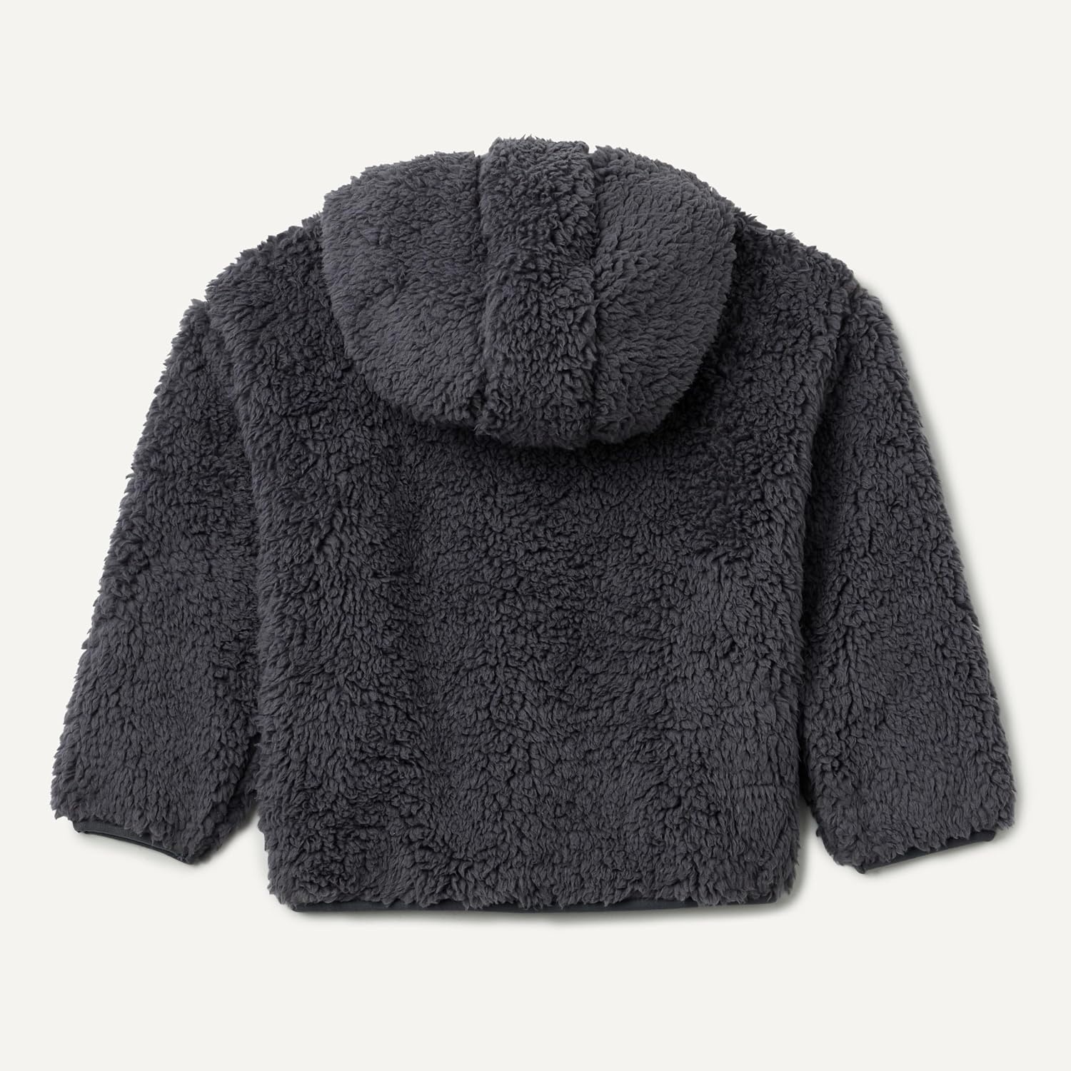 image:imageAmazon Essentials Boys and Toddlers Half Zip Sherpa Hoodie Sweatshirt with Kangaroo PocketCharcoal