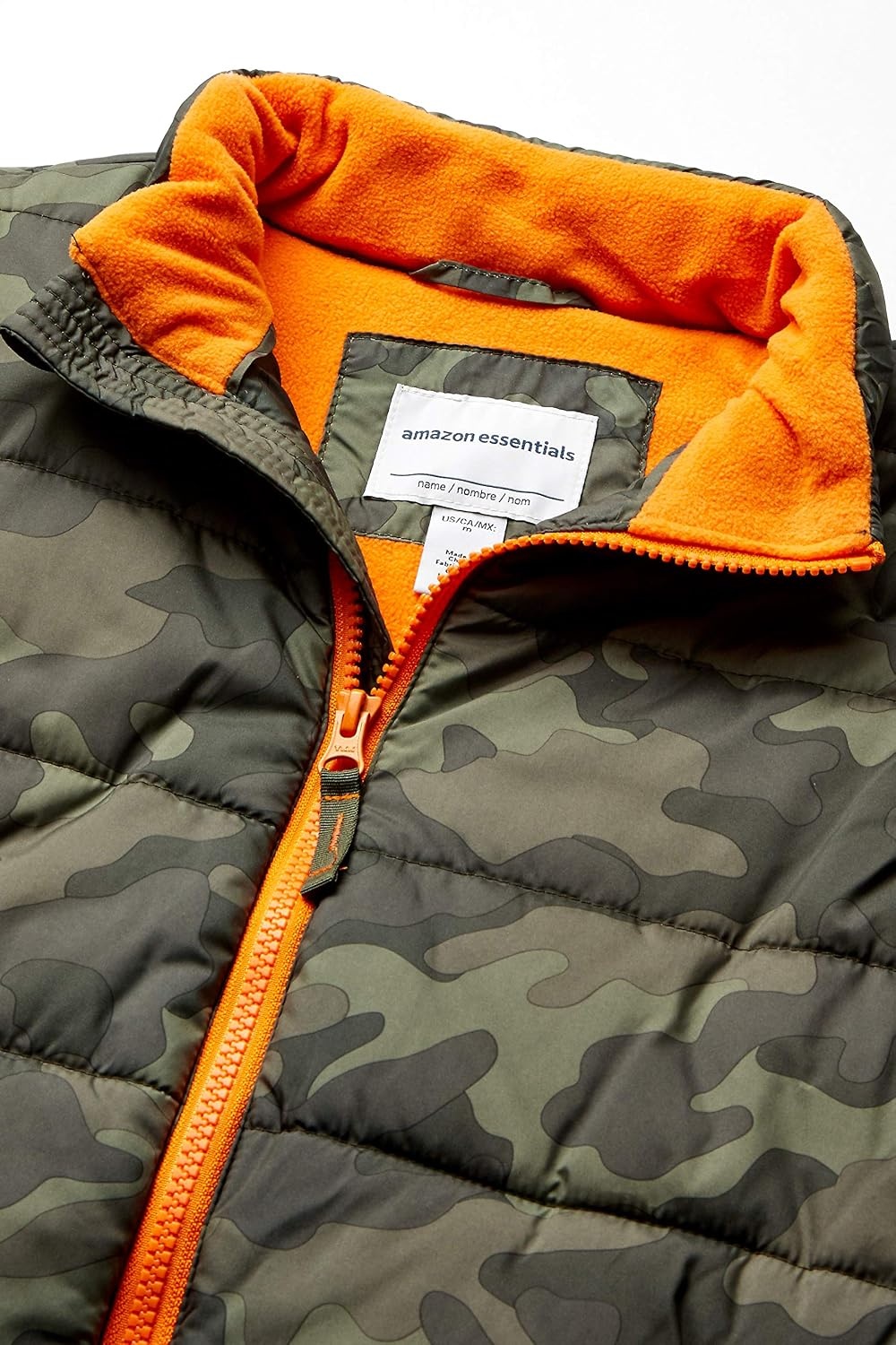 image:imageAmazon Essentials Boys and Toddlers Heavyweight Full Zip Outerwear Puffer VestMilitary Green Camouflage