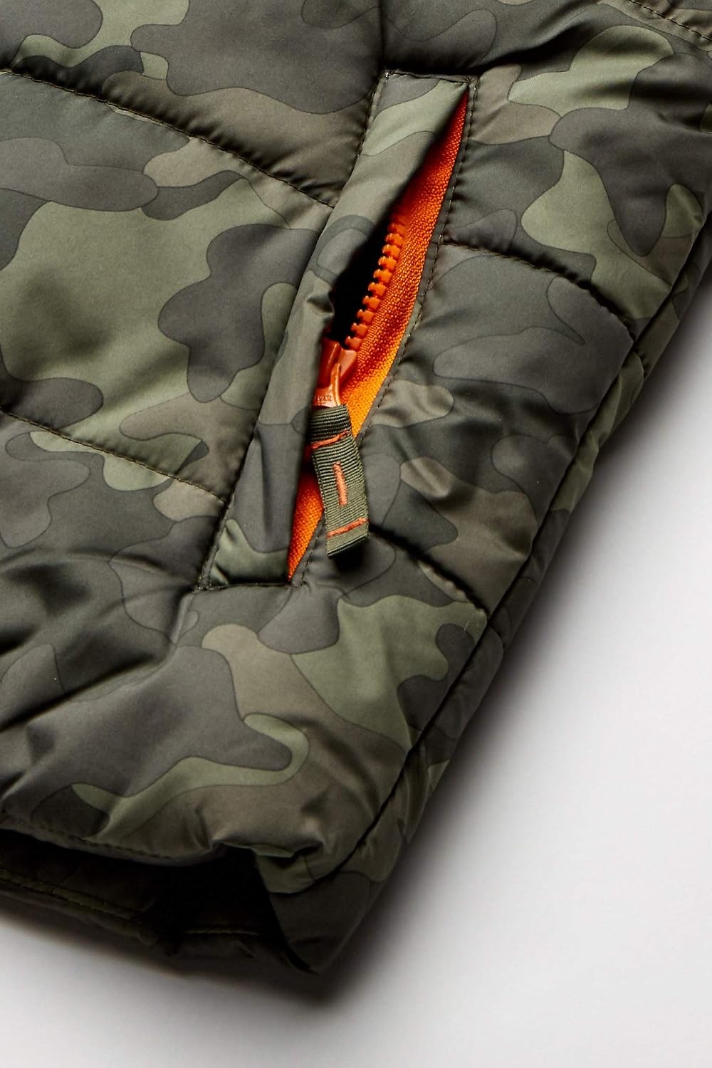 image:imageAmazon Essentials Boys and Toddlers Heavyweight Full Zip Outerwear Puffer VestMilitary Green Camouflage