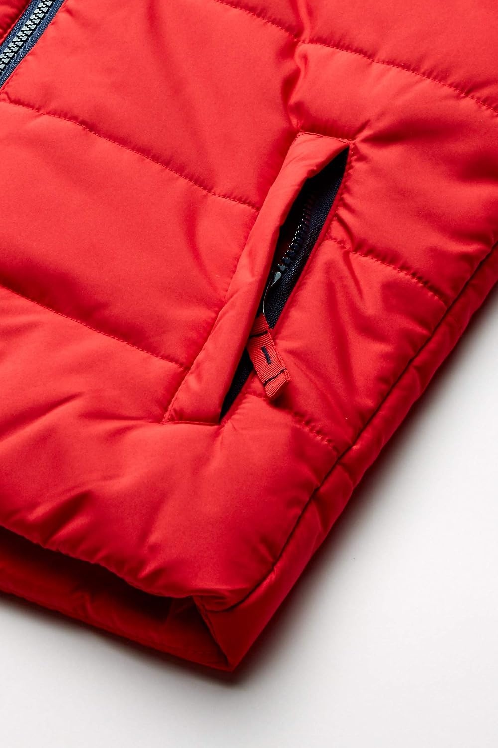 image:imageAmazon Essentials Boys and Toddlers Heavyweight Full Zip Outerwear Puffer VestNavy Red Color Block