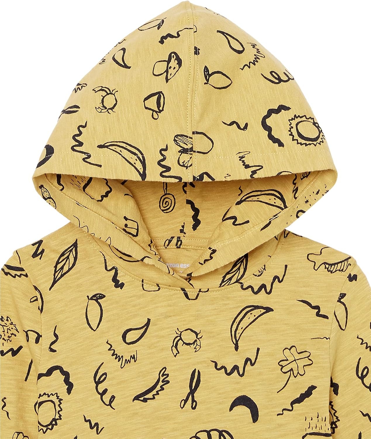 image:imageAmazon Essentials Boys and Toddlers Lightweight LongSleeve Hooded TShirt Pack of 2BlackYellow Outdoor Icons