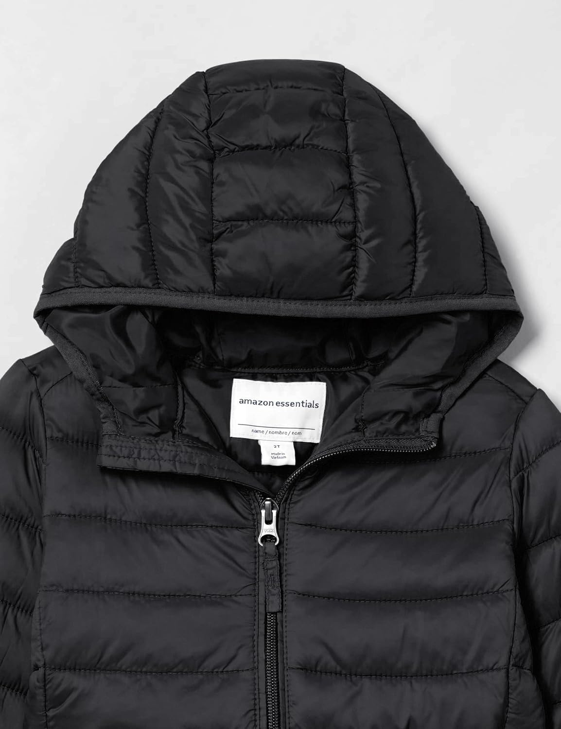 image:imageAmazon Essentials Boys and Toddlers Lightweight WaterResistant Packable Hooded Insulated Puffer JacketBlack