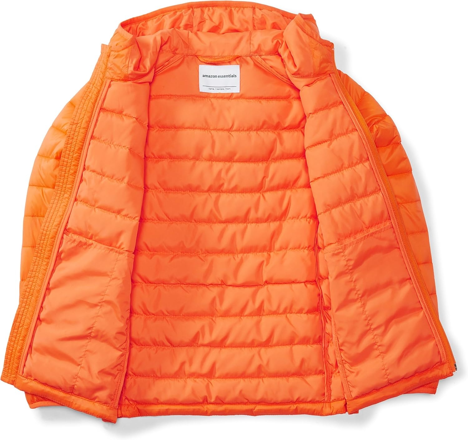 image:imageAmazon Essentials Boys and Toddlers Lightweight WaterResistant Packable Hooded Insulated Puffer JacketBright Orange
