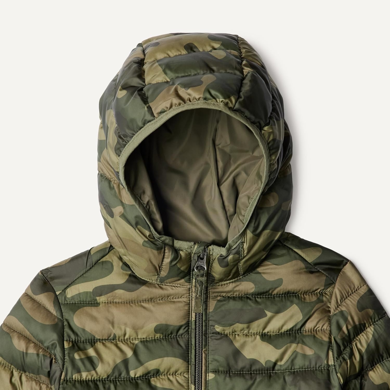 image:imageAmazon Essentials Boys and Toddlers Lightweight WaterResistant Packable Hooded Insulated Puffer JacketCamo Print