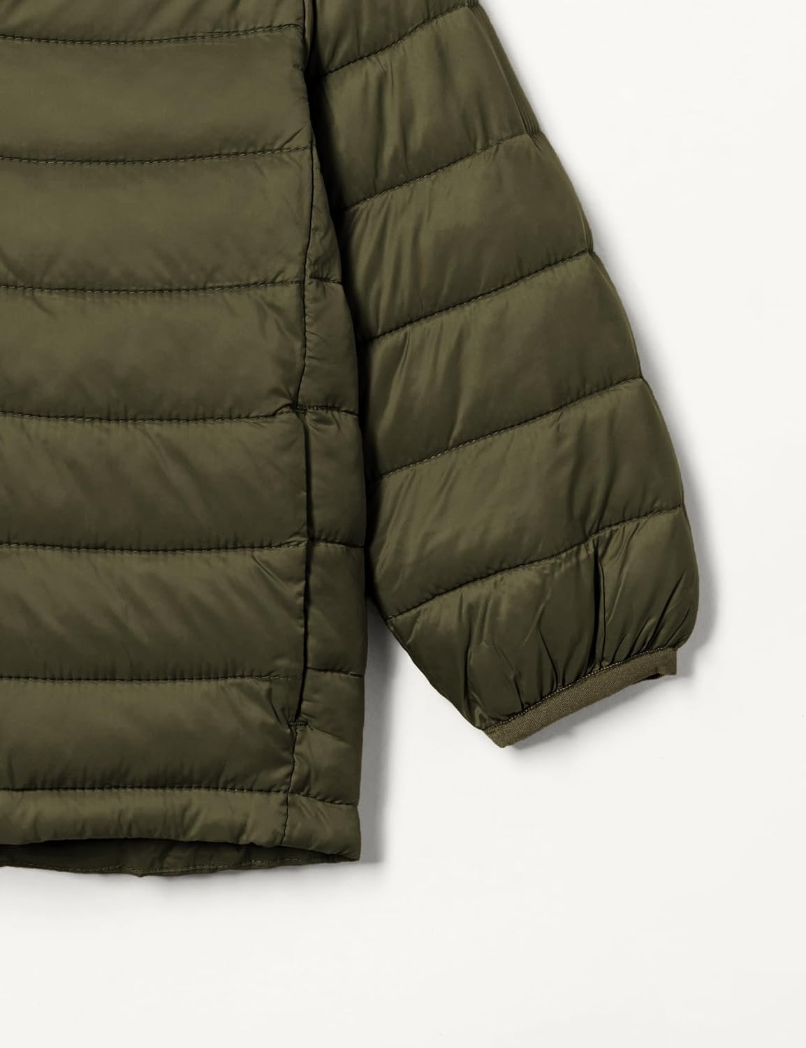 image:imageAmazon Essentials Boys and Toddlers Lightweight WaterResistant Packable Hooded Insulated Puffer JacketDark Olive