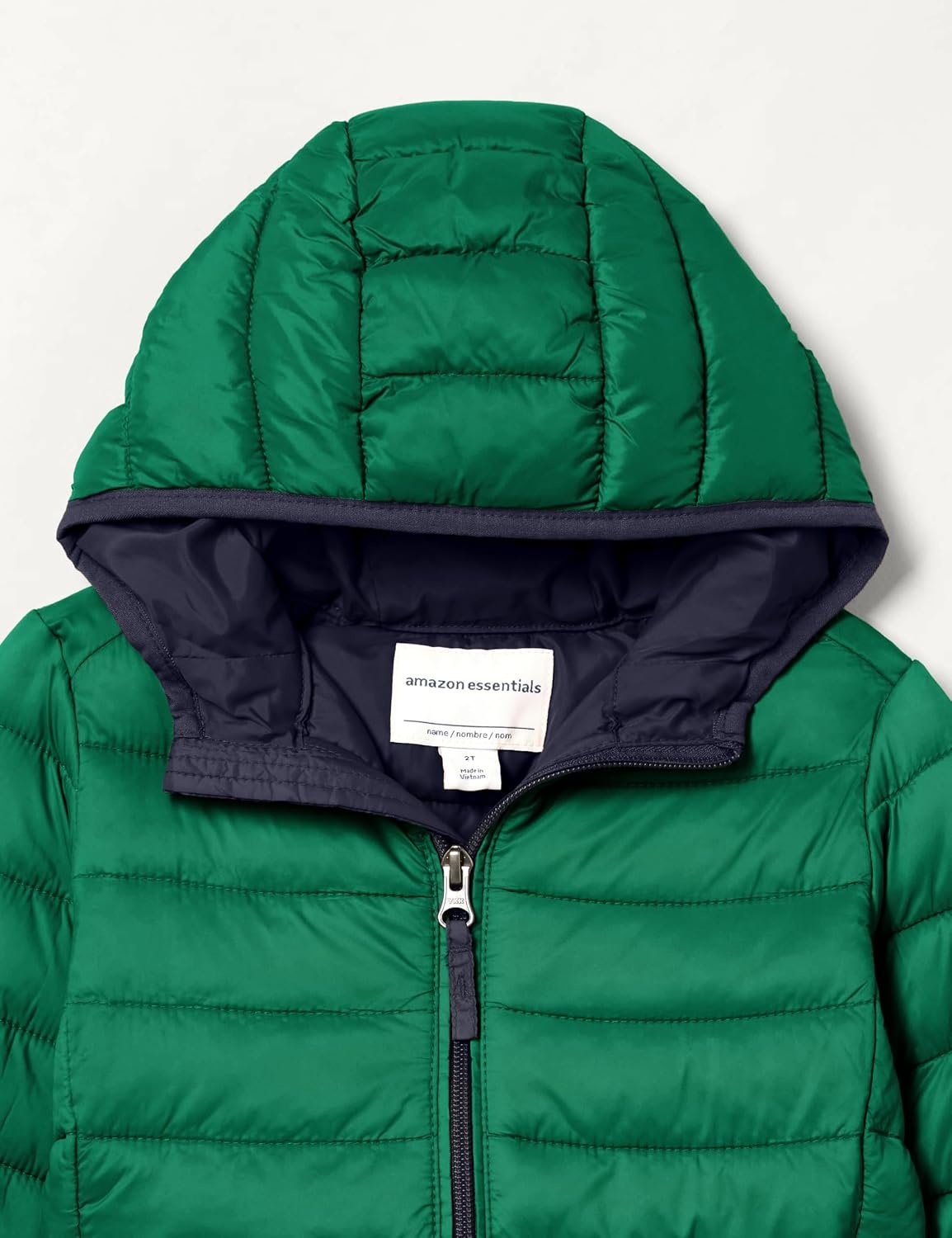 image:imageAmazon Essentials Boys and Toddlers Lightweight WaterResistant Packable Hooded Insulated Puffer JacketGreen