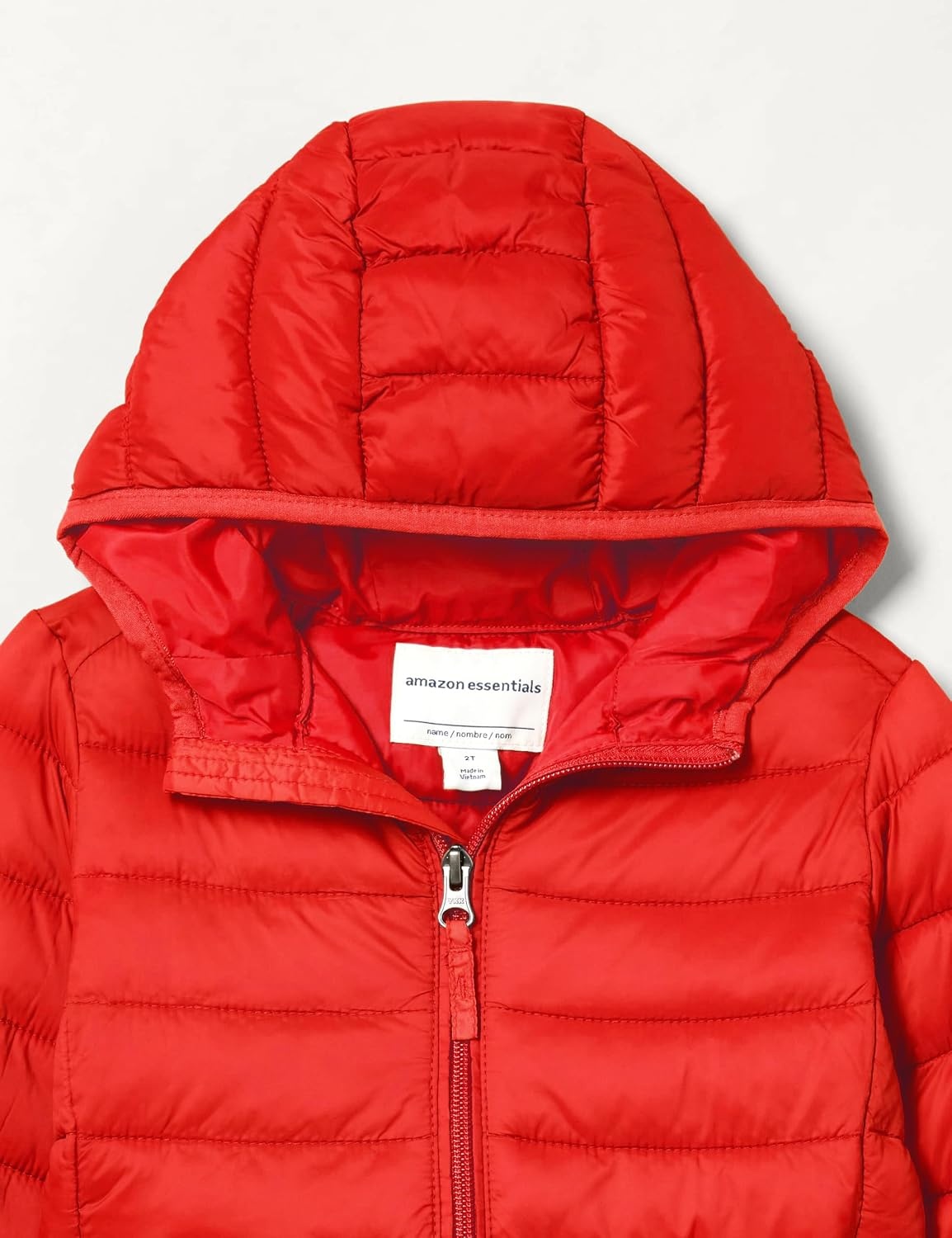image:imageAmazon Essentials Boys and Toddlers Lightweight WaterResistant Packable Hooded Insulated Puffer JacketRed