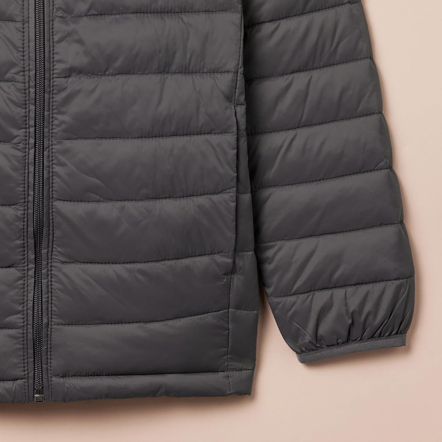 image:imageAmazon Essentials Boys and Toddlers Lightweight WaterResistant Packable Puffer JacketDark Grey