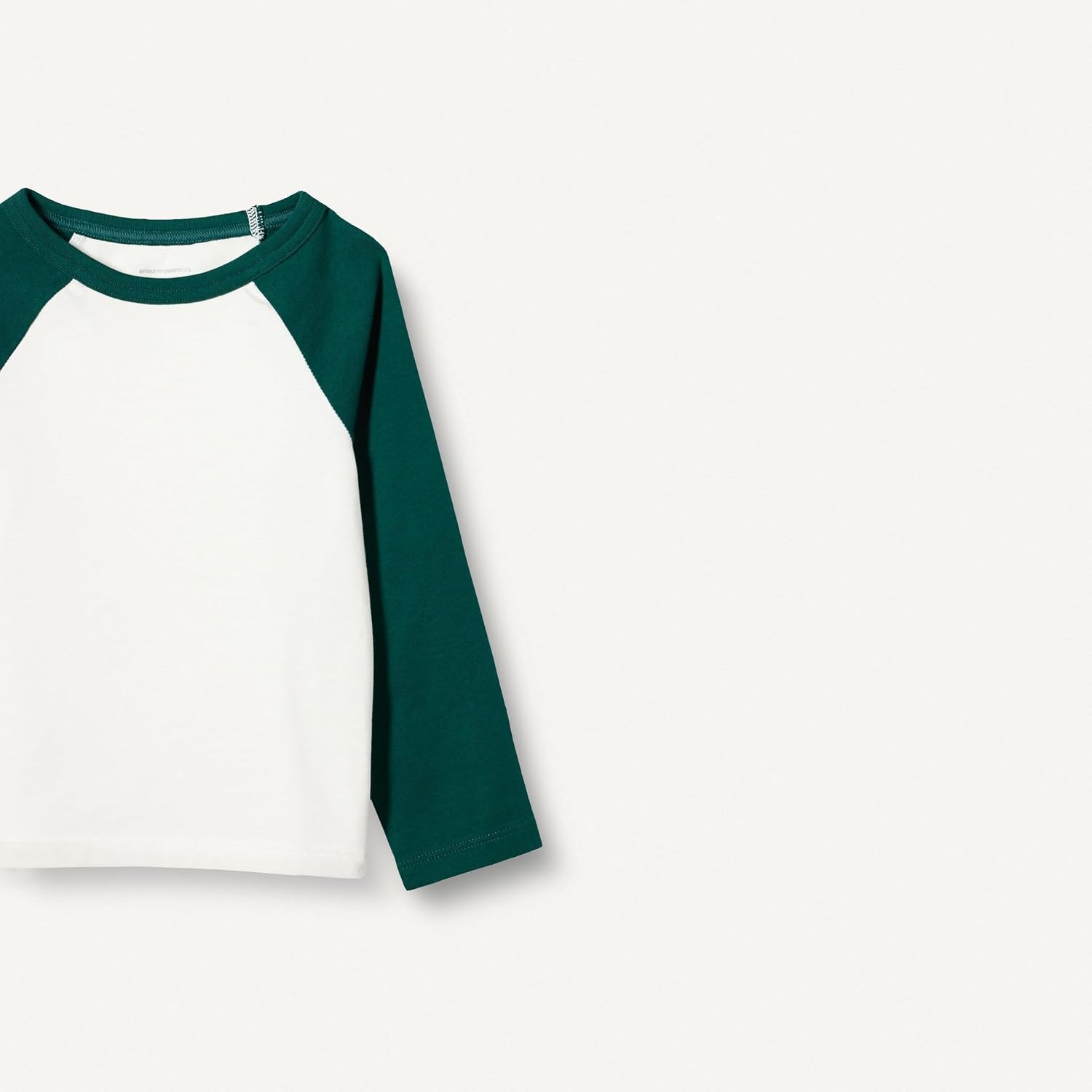 image:imageAmazon Essentials Boys and Toddlers Long Sleeve Cotton Jersey Tshirts Pack of 3GreenIvoryLight Heather Grey