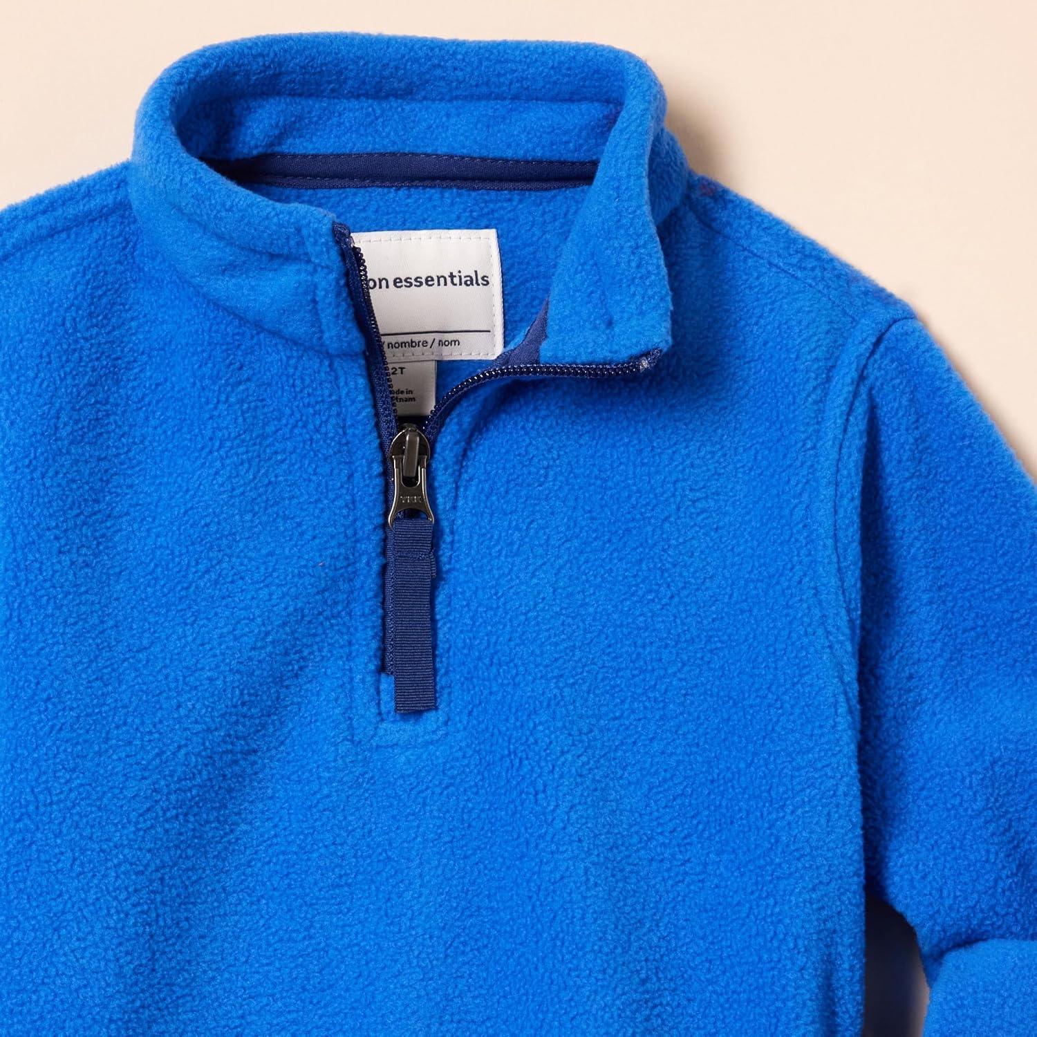 image:imageAmazon Essentials Boys and Toddlers Long Sleeve Midweight Polar Fleece QuarterZip Pullover JacketBlue