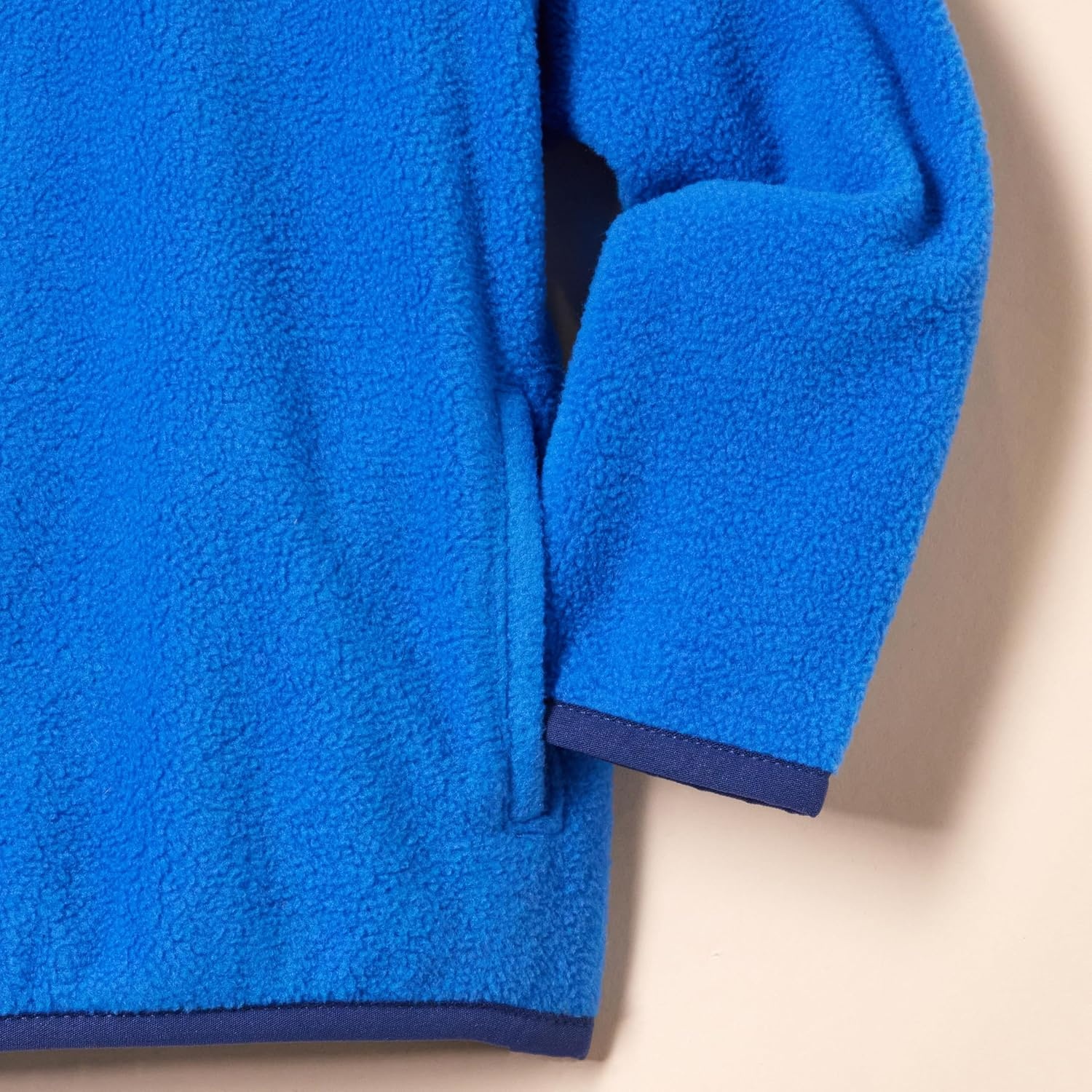 image:imageAmazon Essentials Boys and Toddlers Long Sleeve Midweight Polar Fleece QuarterZip Pullover JacketBlue