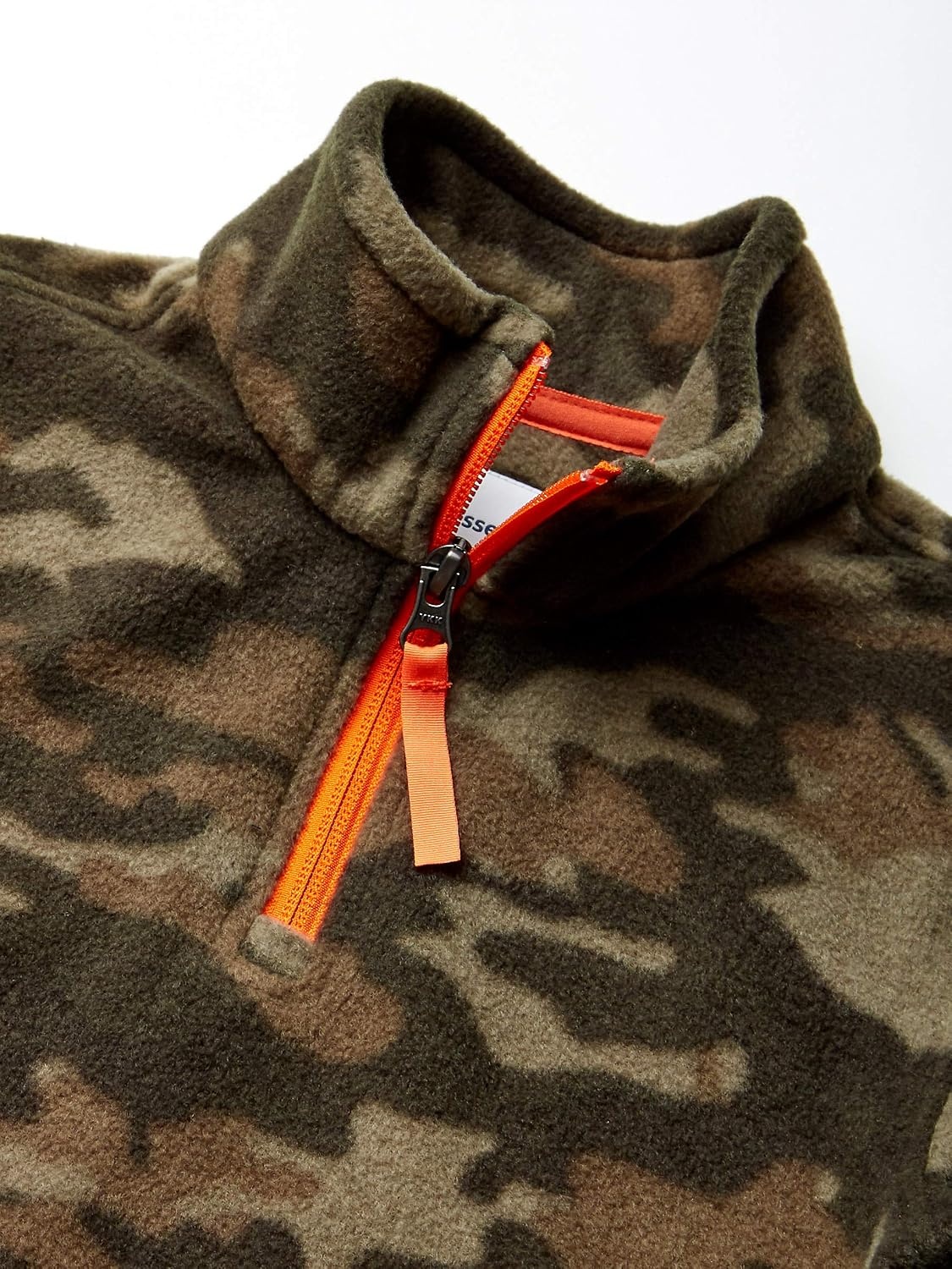 image:imageAmazon Essentials Boys and Toddlers Long Sleeve Midweight Polar Fleece QuarterZip Pullover JacketGreen Camouflage