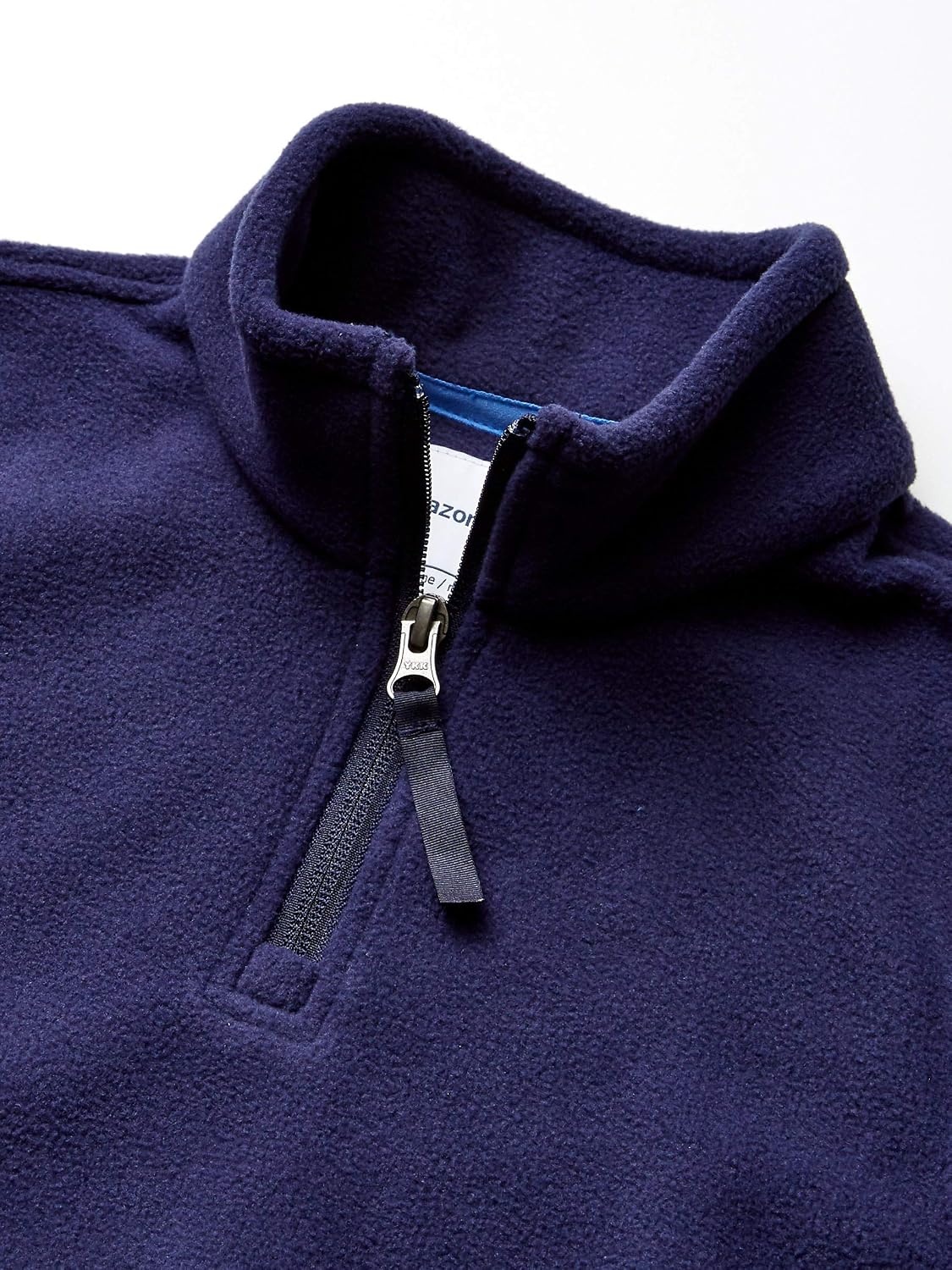 image:imageAmazon Essentials Boys and Toddlers Long Sleeve Midweight Polar Fleece QuarterZip Pullover JacketNavy