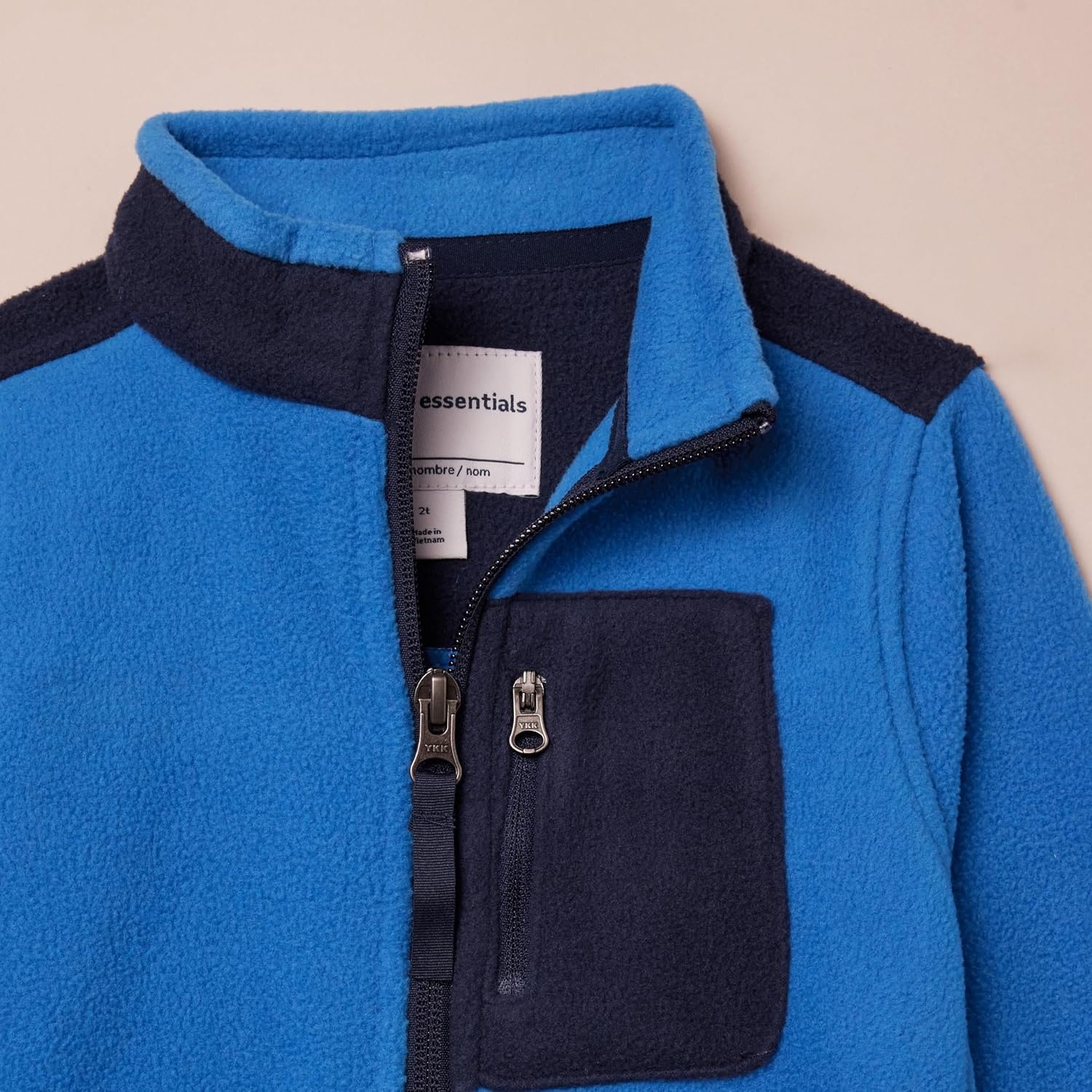 image:imageAmazon Essentials Boys and Toddlers Long Sleeve Polar Fleece FullZip Mock Jacket InsulatedBlue