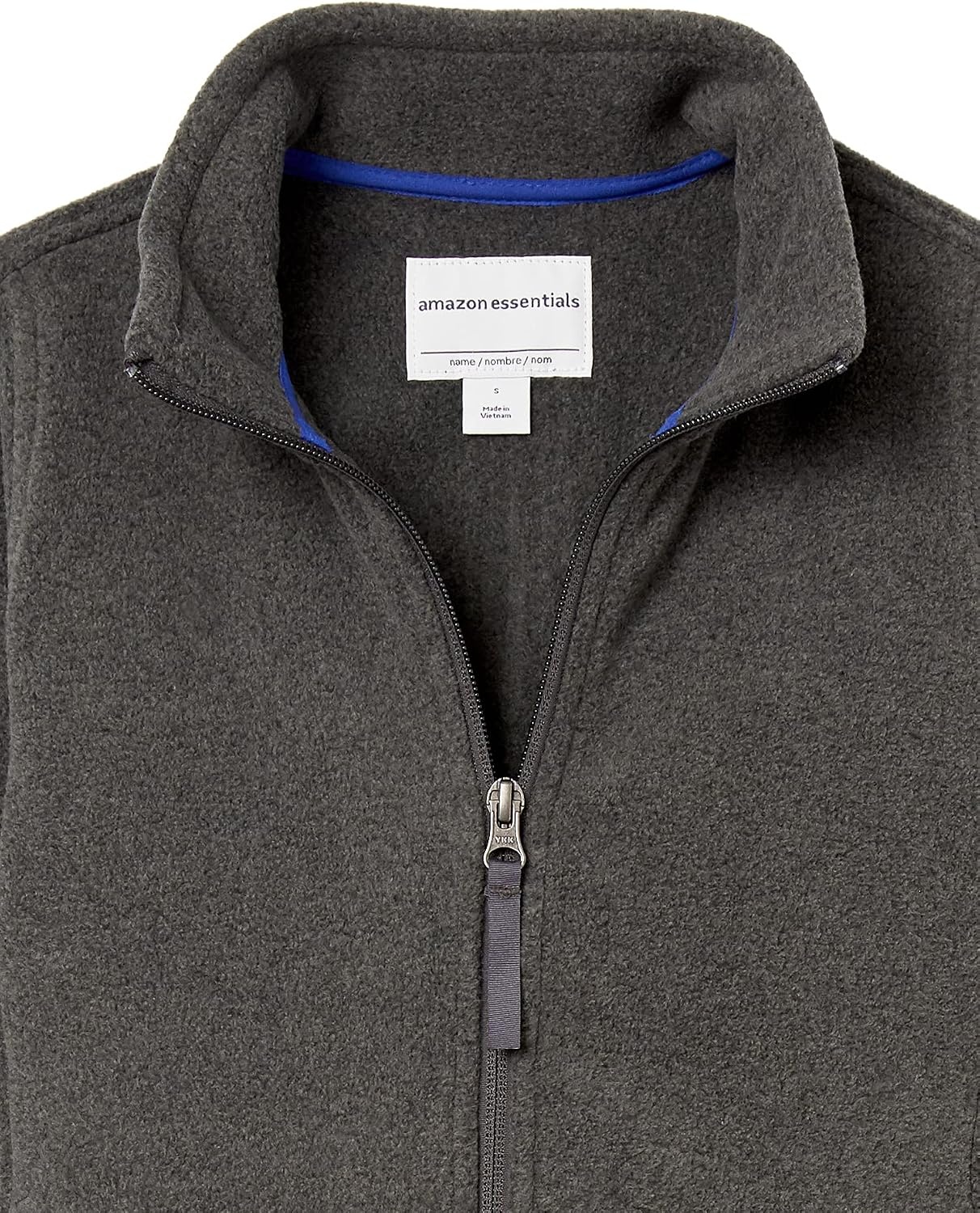 image:imageAmazon Essentials Boys and Toddlers Long Sleeve Polar Fleece FullZip Mock Jacket InsulatedCharcoal Heather