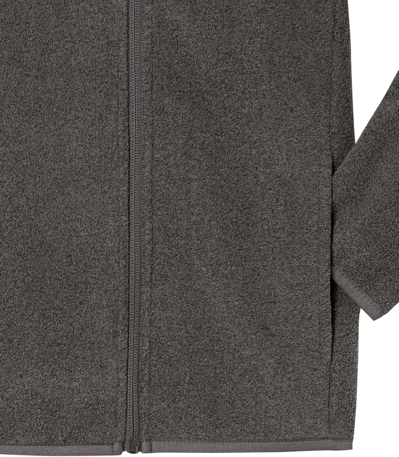image:imageAmazon Essentials Boys and Toddlers Long Sleeve Polar Fleece FullZip Mock Jacket InsulatedCharcoal Heather